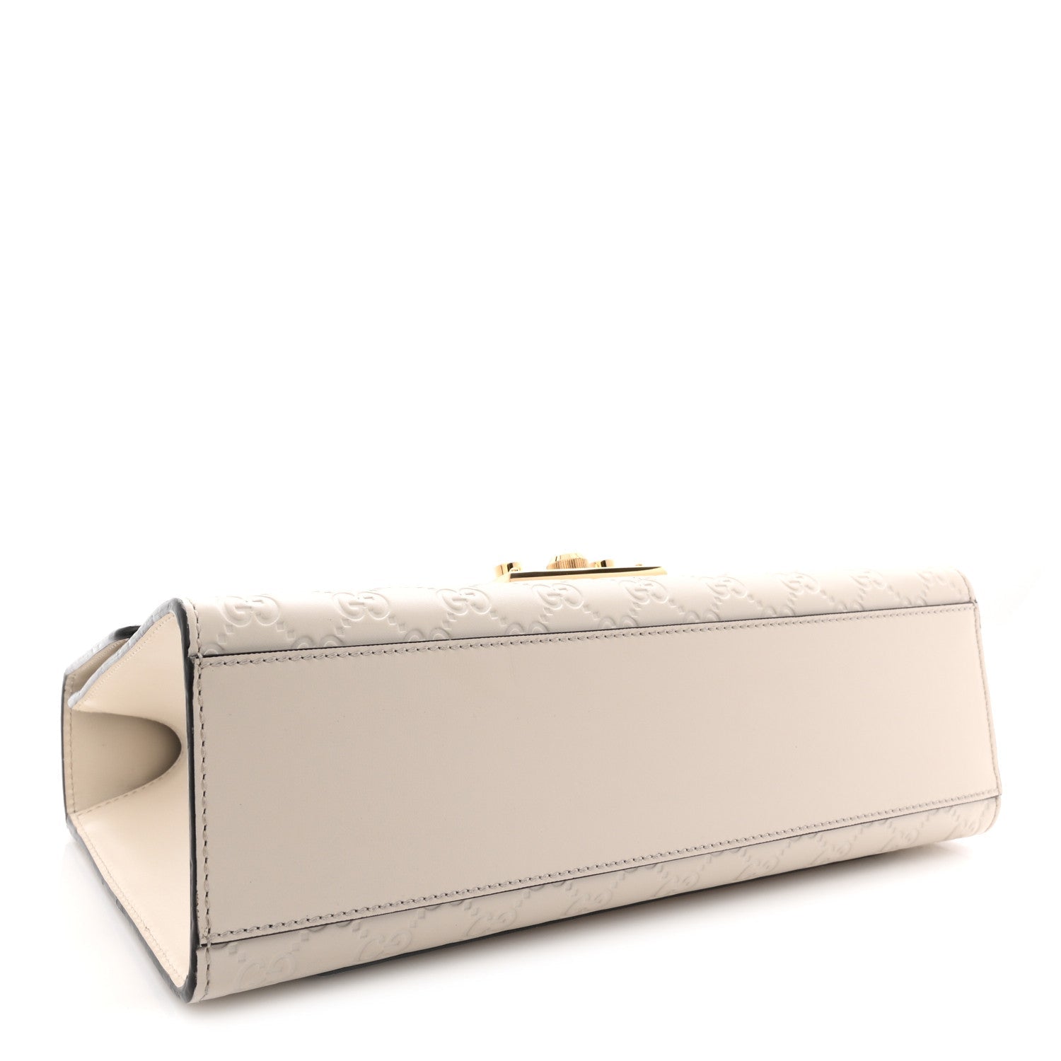 Guccissima Medium Padlock Shoulder Bag Mystic White