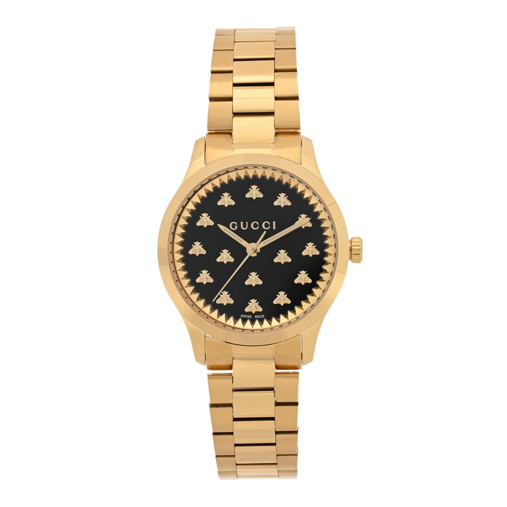 Stainless Steel 32mm G-Timeless Bee Quartz Watch Black