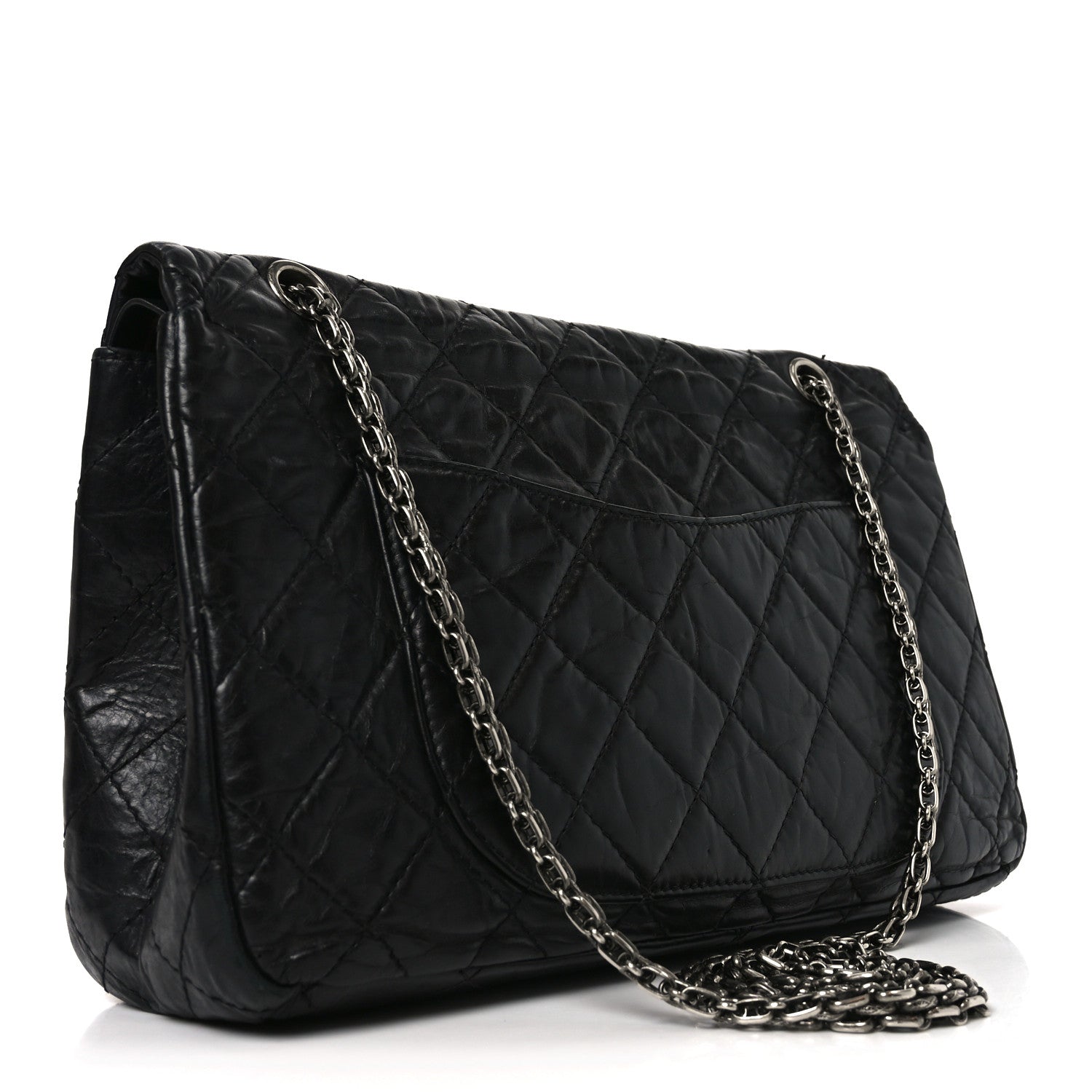 Aged Calfskin Quilted 2.55 Reissue 226 Flap Black