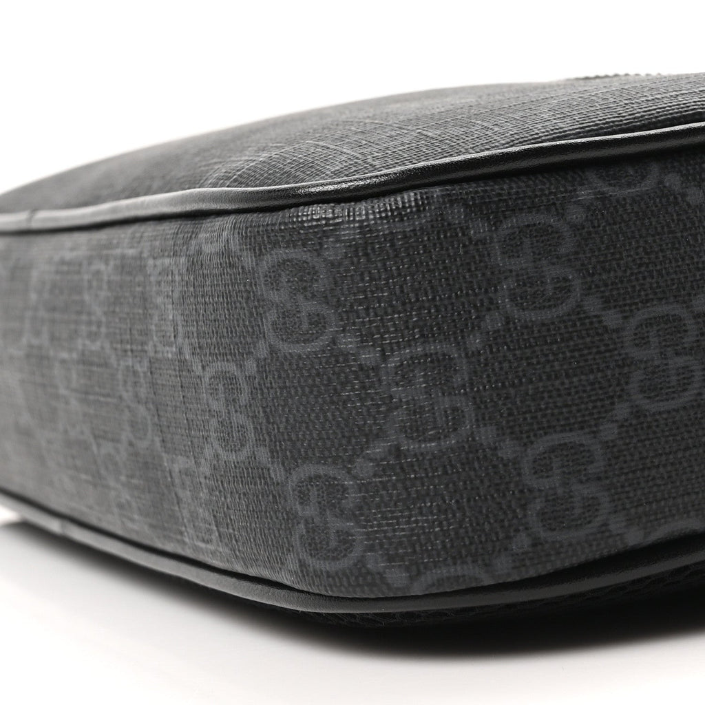 Soft GG Supreme Monogram Web Belt Bag Black Grey