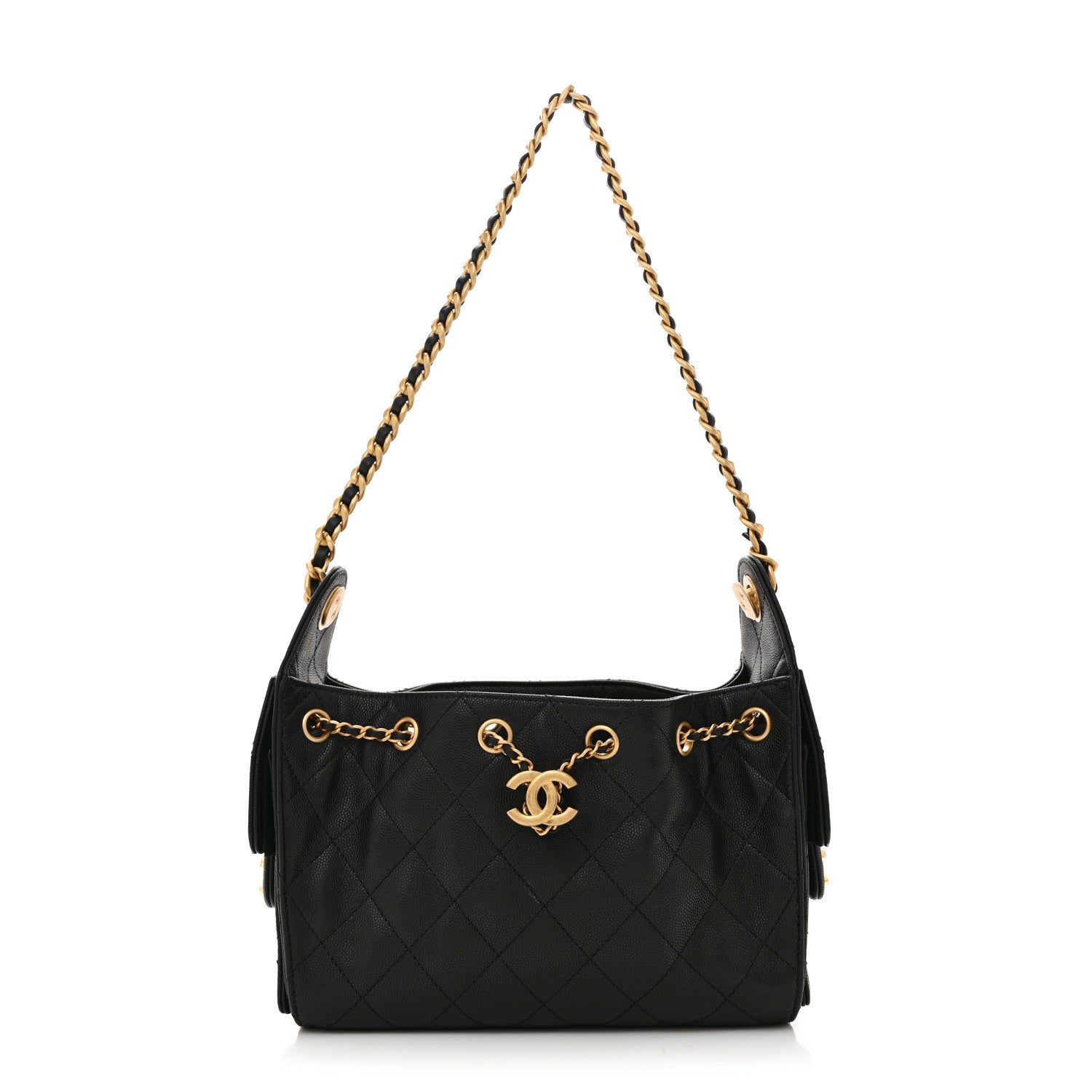 Caviar Quilted Mini Chanel 25 Handbag Black