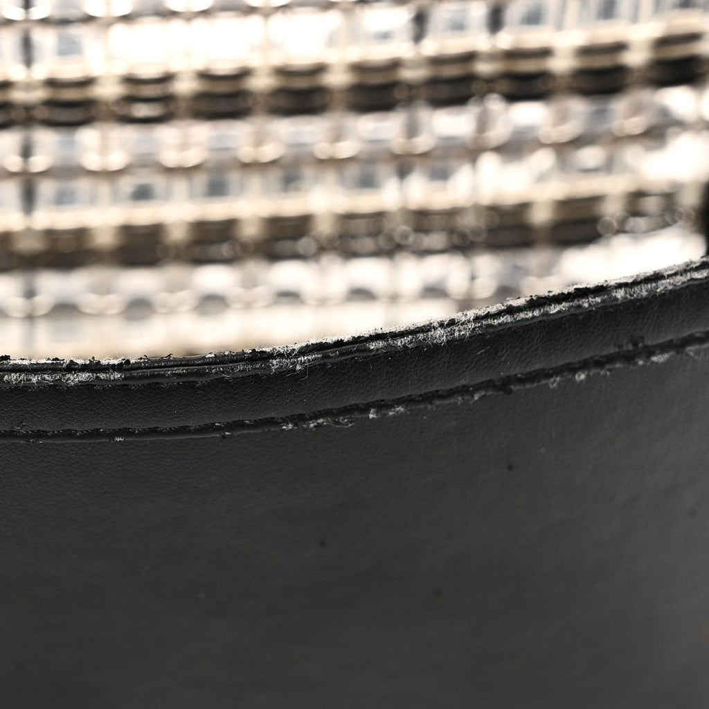 PVC Thread Woven Medium Boy Flap Black