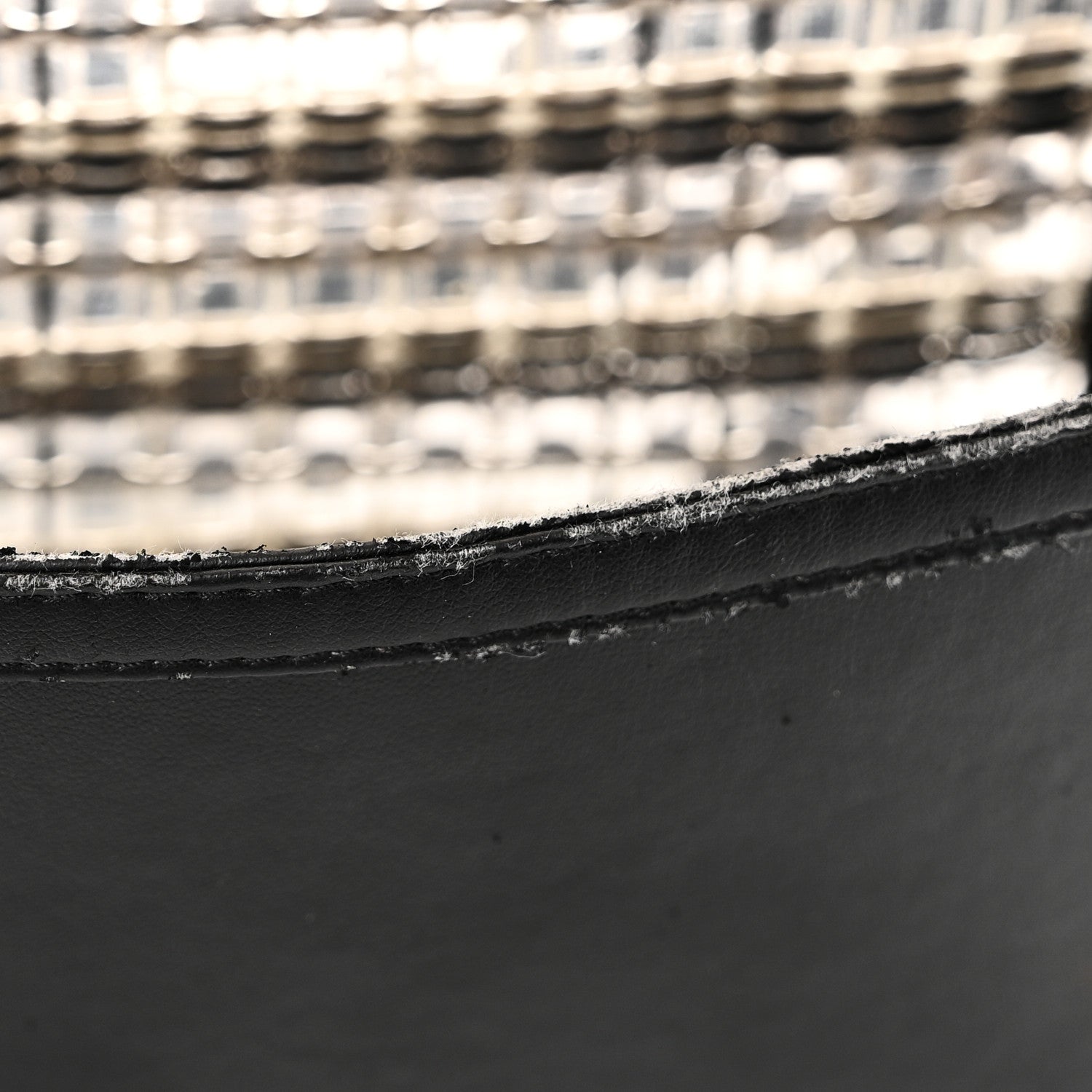 PVC Thread Woven Medium Boy Flap Black