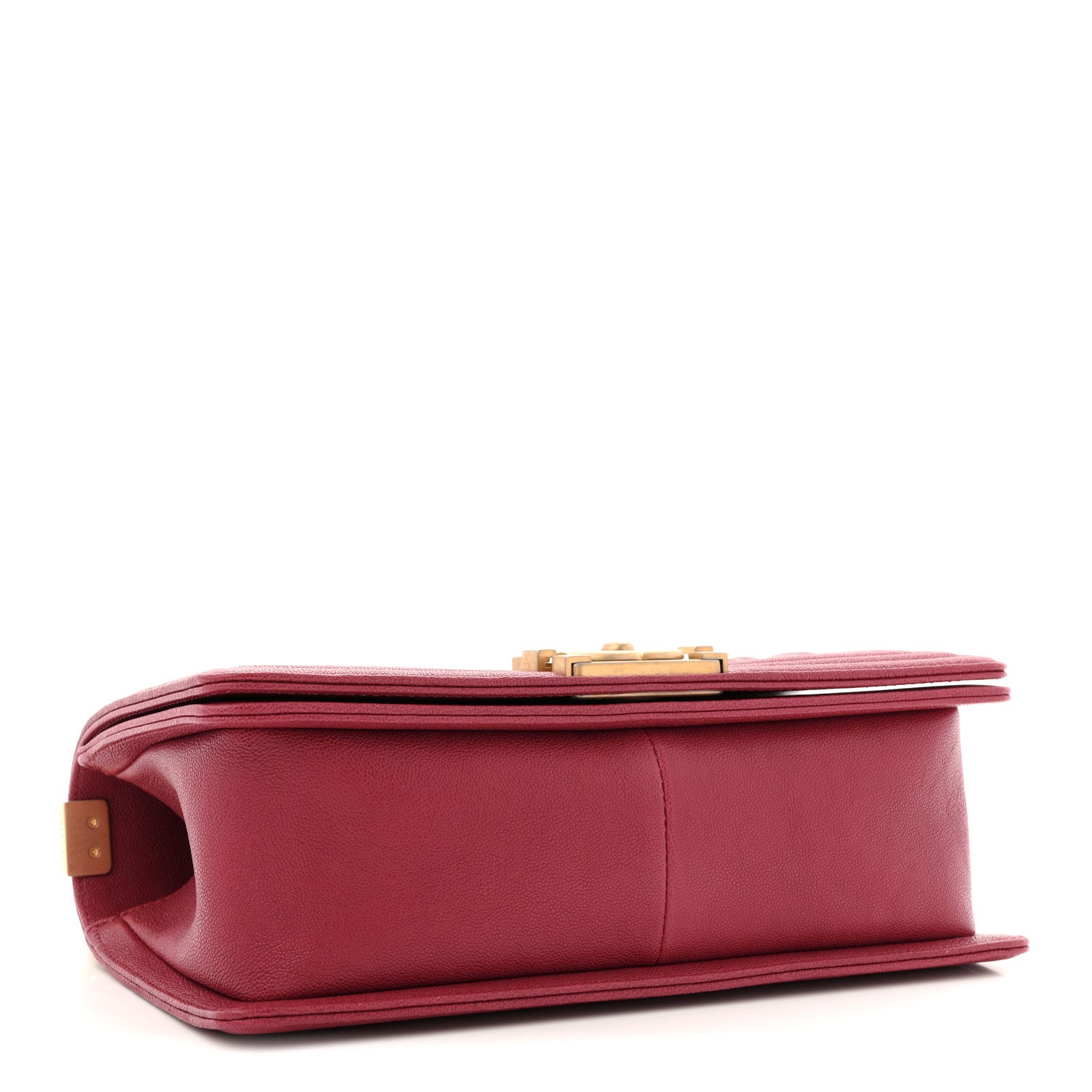 Caviar Quilted Medium Boy Flap Red