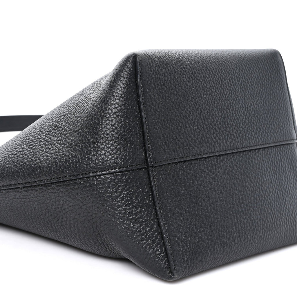 Grained Calfskin Medium N/S Park Tote Black