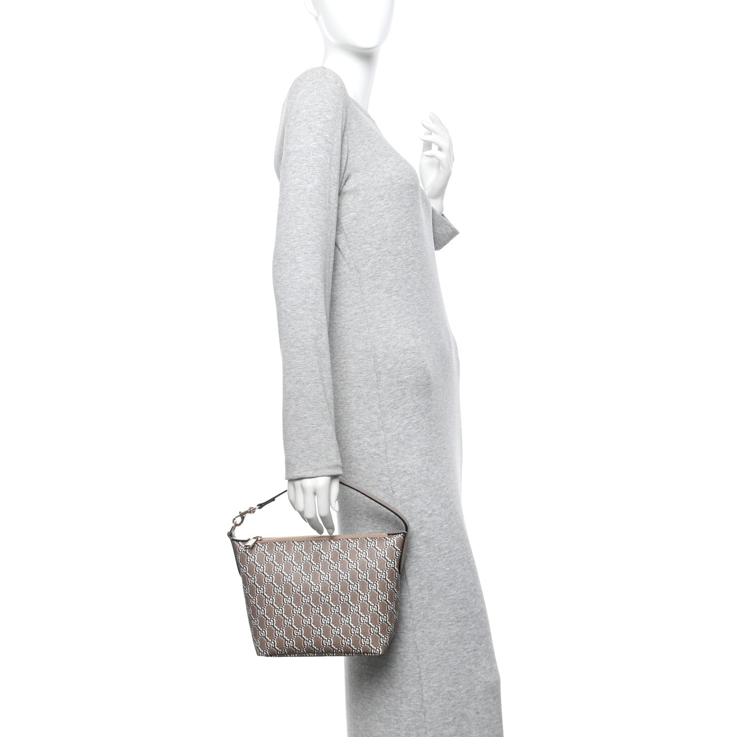 GG Shadow Monogram Super Mini Ophidia Shoulder Bag Taupe