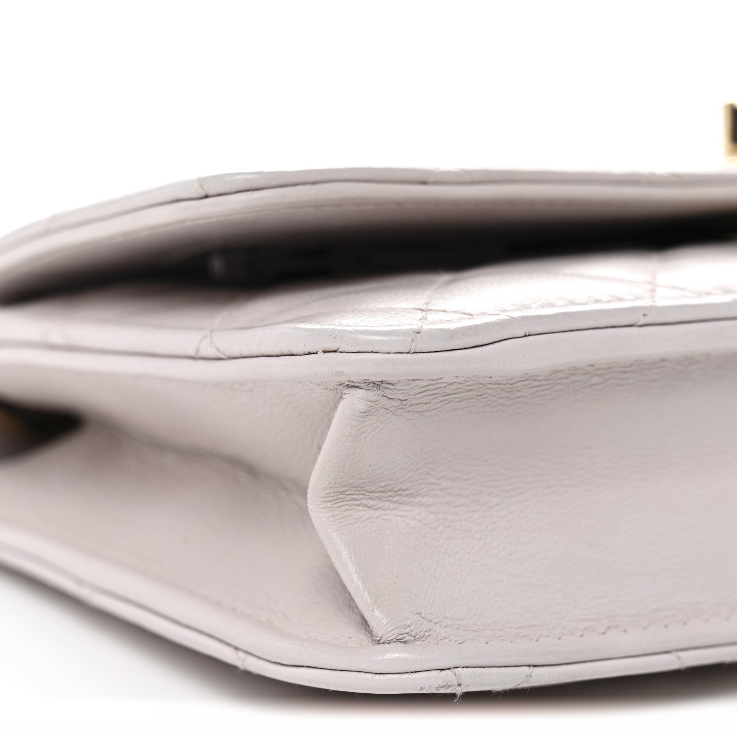 Lambskin Quilted Trendy CC Wallet On Chain WOC Lilac