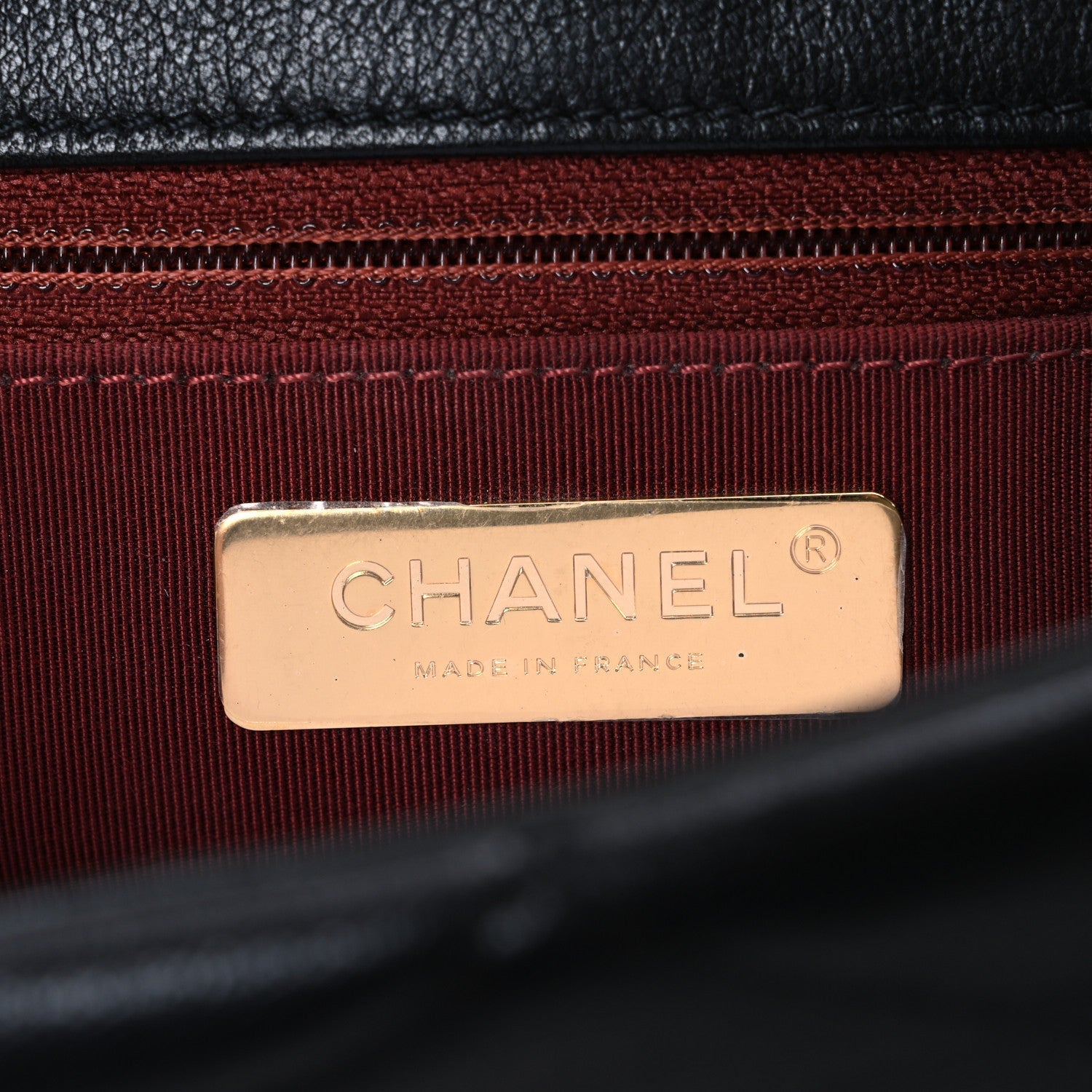 Goatskin Quilted Large Chanel 19 Flap Black