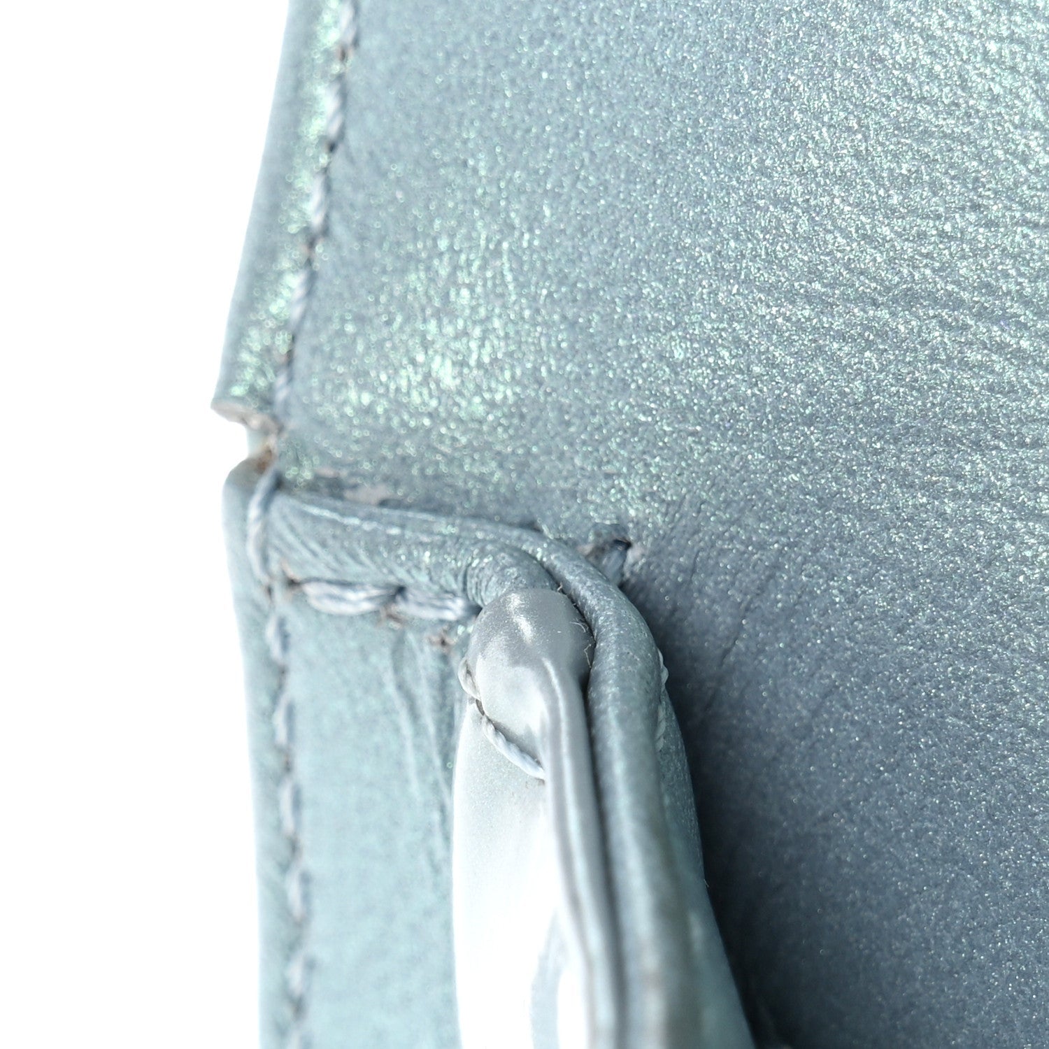 Iridescent Patent Calfskin Quilted Medium Boy Flap Light Blue