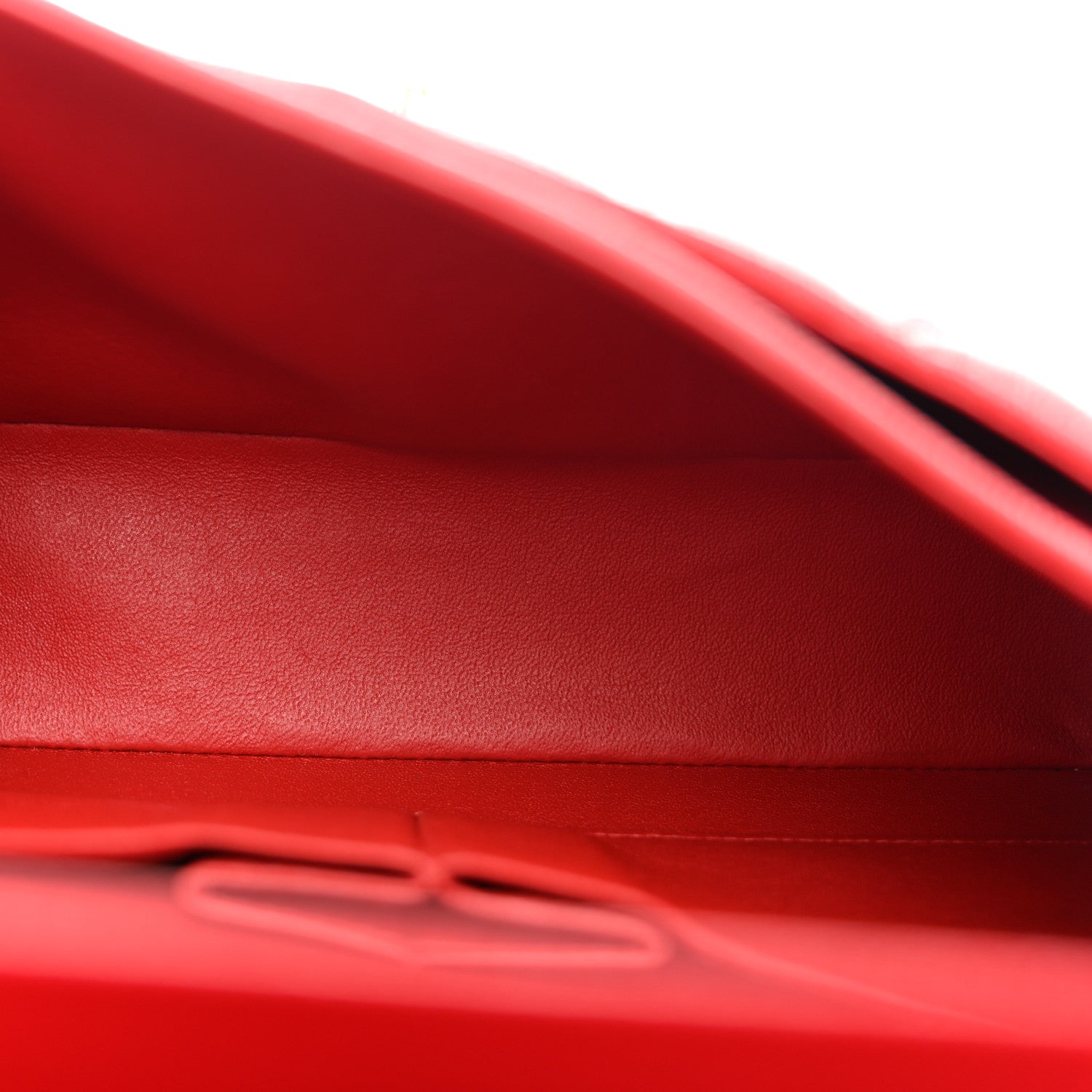 Caviar Quilted Medium Double Flap Red