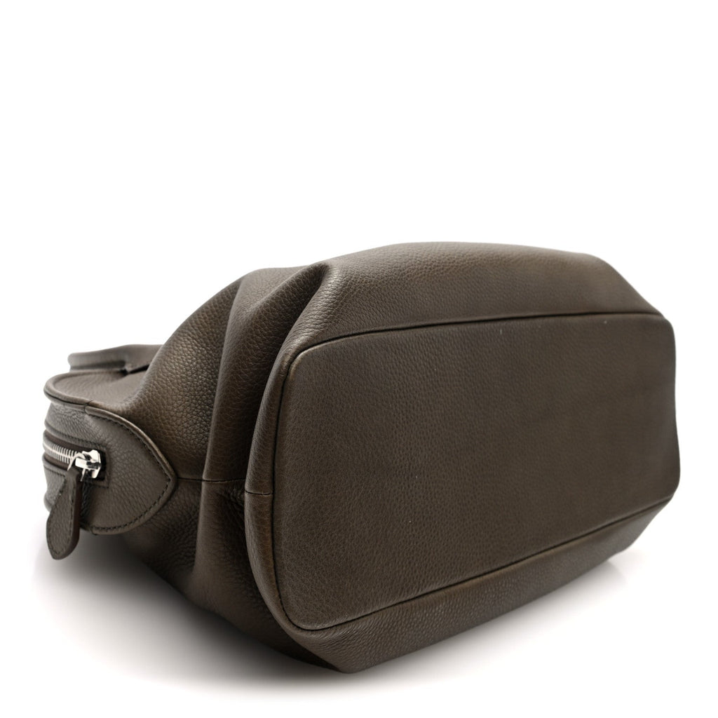 Grained Saddle Calfskin Agnes Bag Truffle