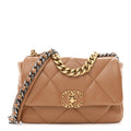 Lambskin Quilted Medium Chanel 19 Flap Brown