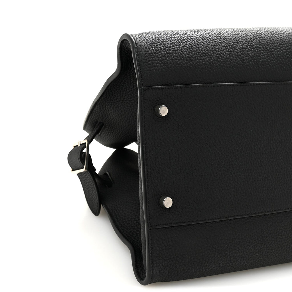 Matte Grained Calfskin EW Margaux Black