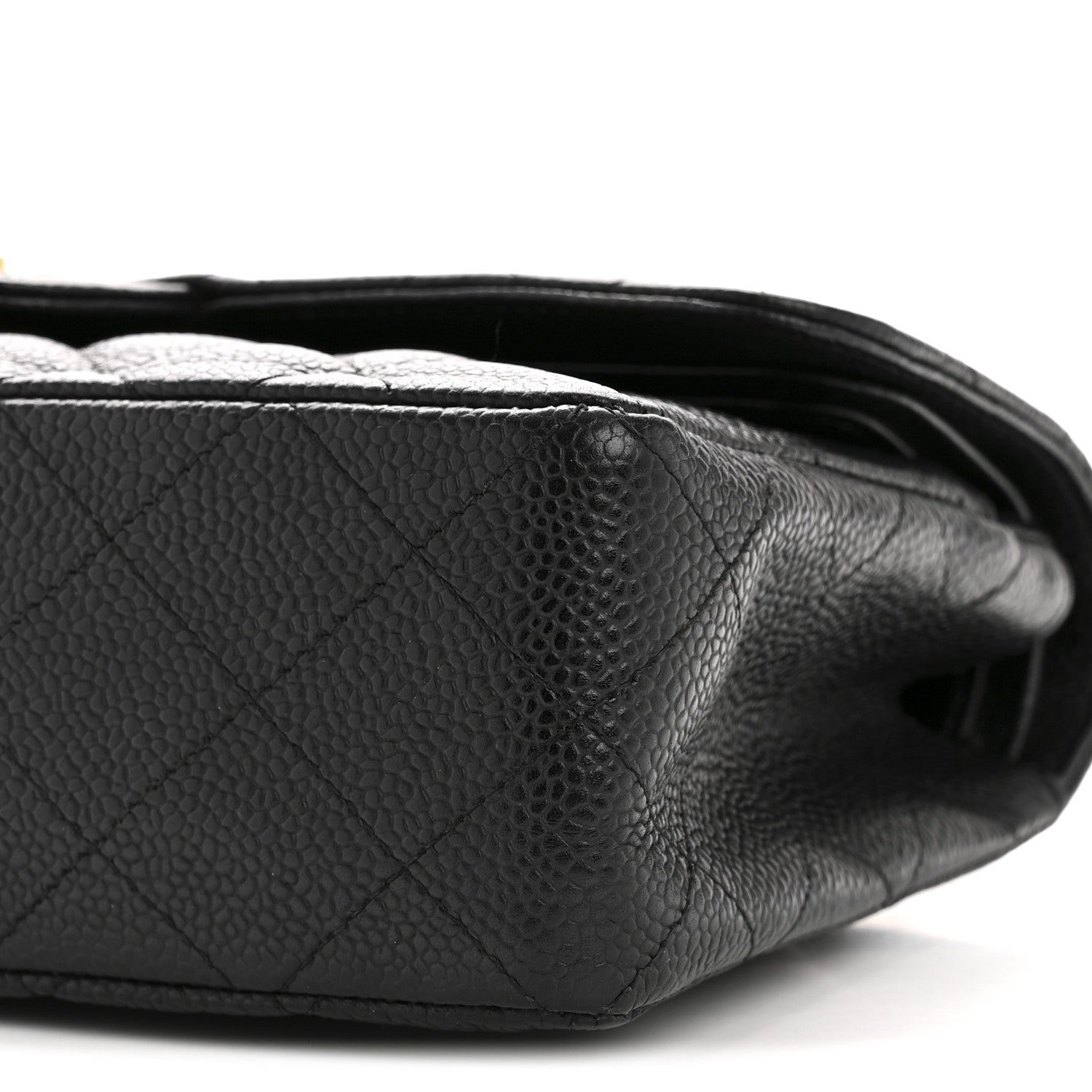 Caviar Quilted Small Double Flap Black