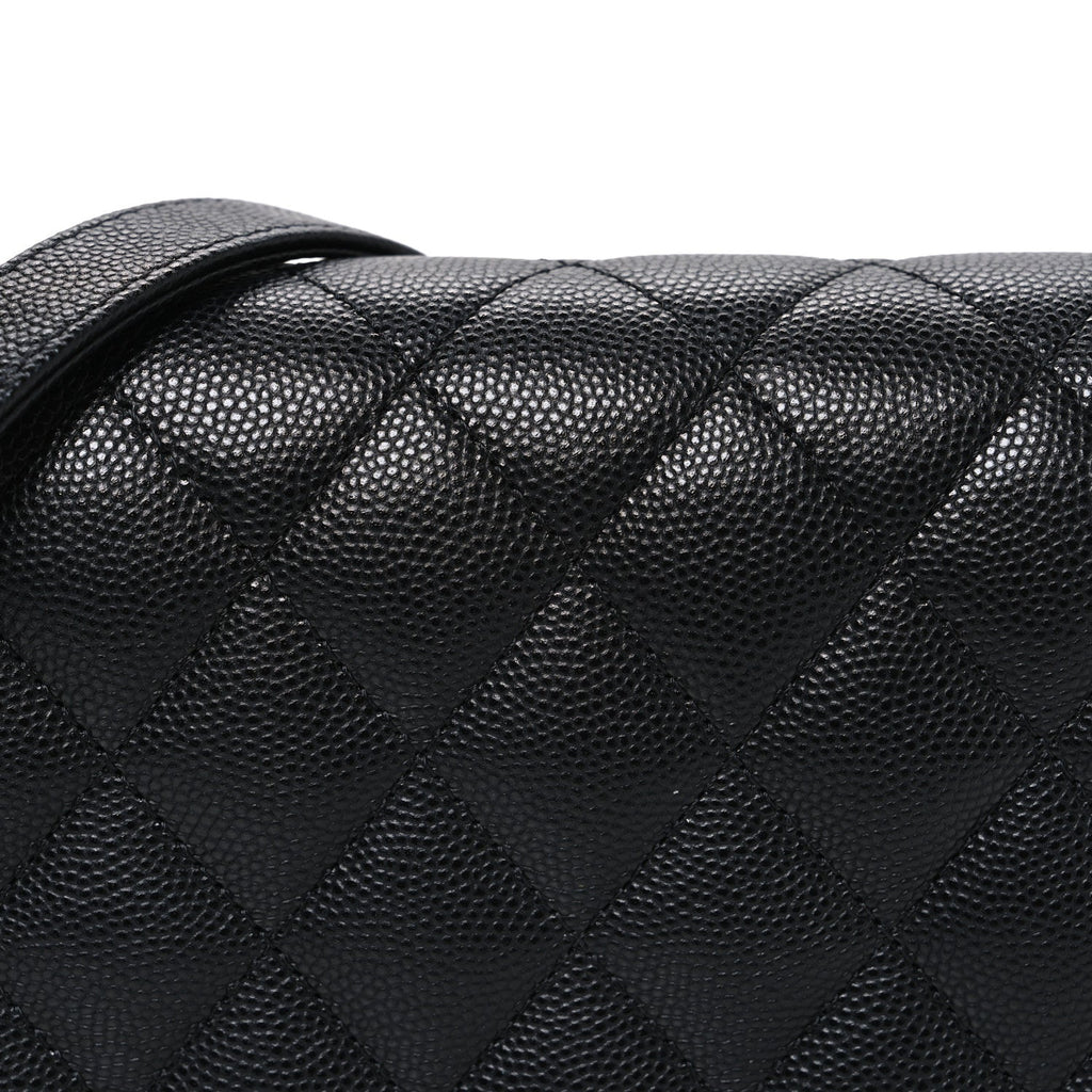 Caviar Quilted Boy Wallet On Chain WOC Black