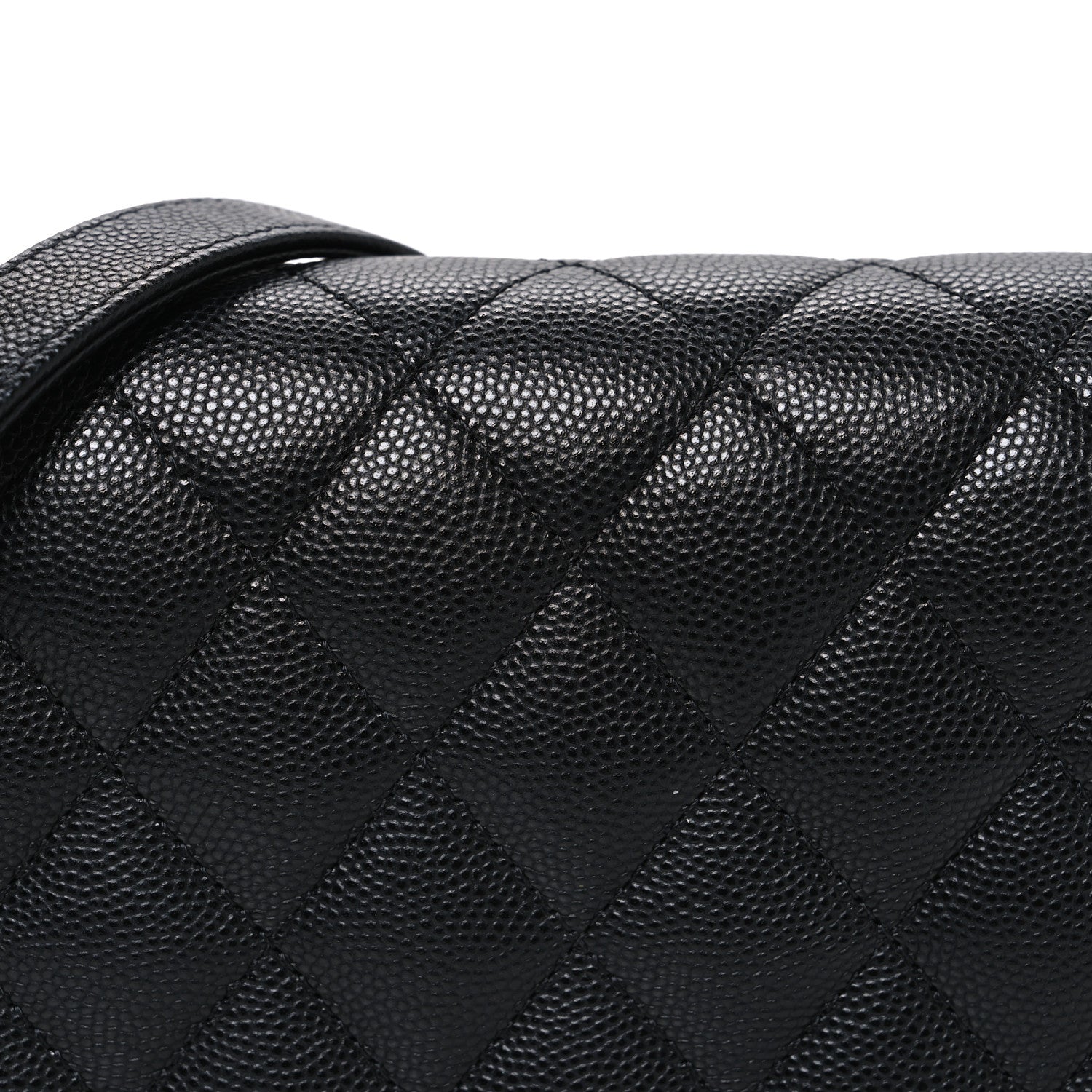 Caviar Quilted Boy Wallet On Chain WOC Black
