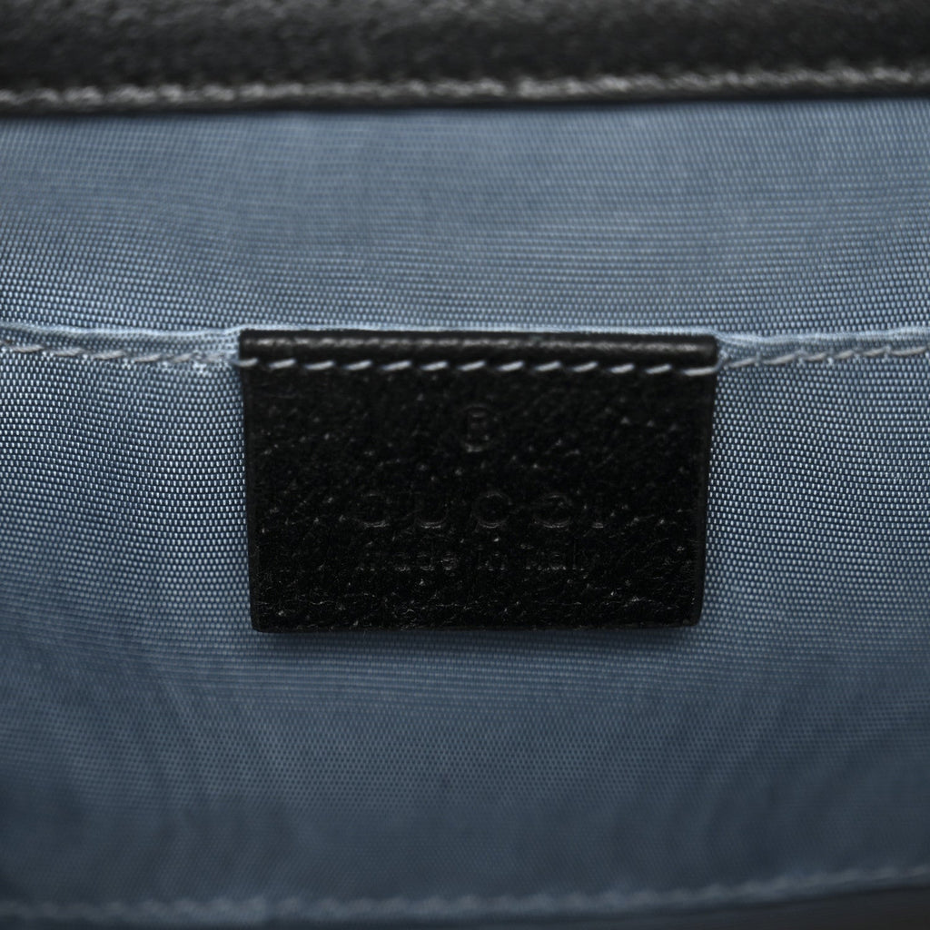 Grained Calfskin Bee Star Small Padlock Shoulder Bag Black