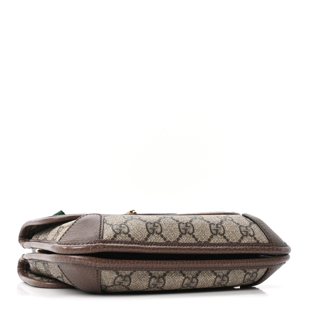 GG Supreme Monogram Web Small Neo Vintage Double Flap Messenger Bag Beige New Acero