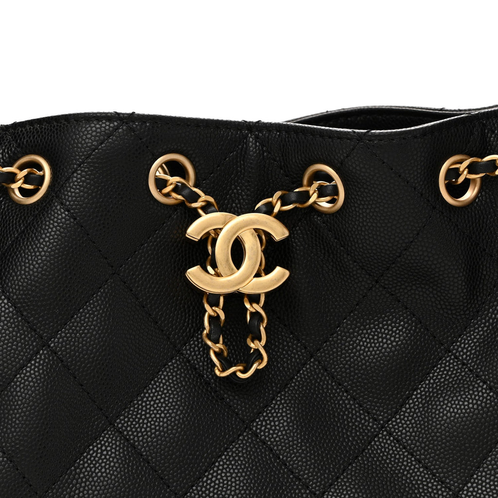 Caviar Quilted Mini Chanel 25 Handbag Black