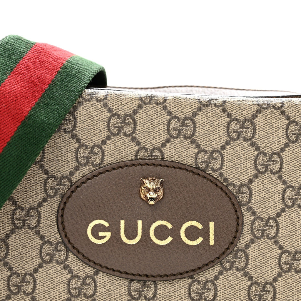 GG Supreme Monogram Web Neo Vintage Shoulder Bag Beige New Acero Crop
