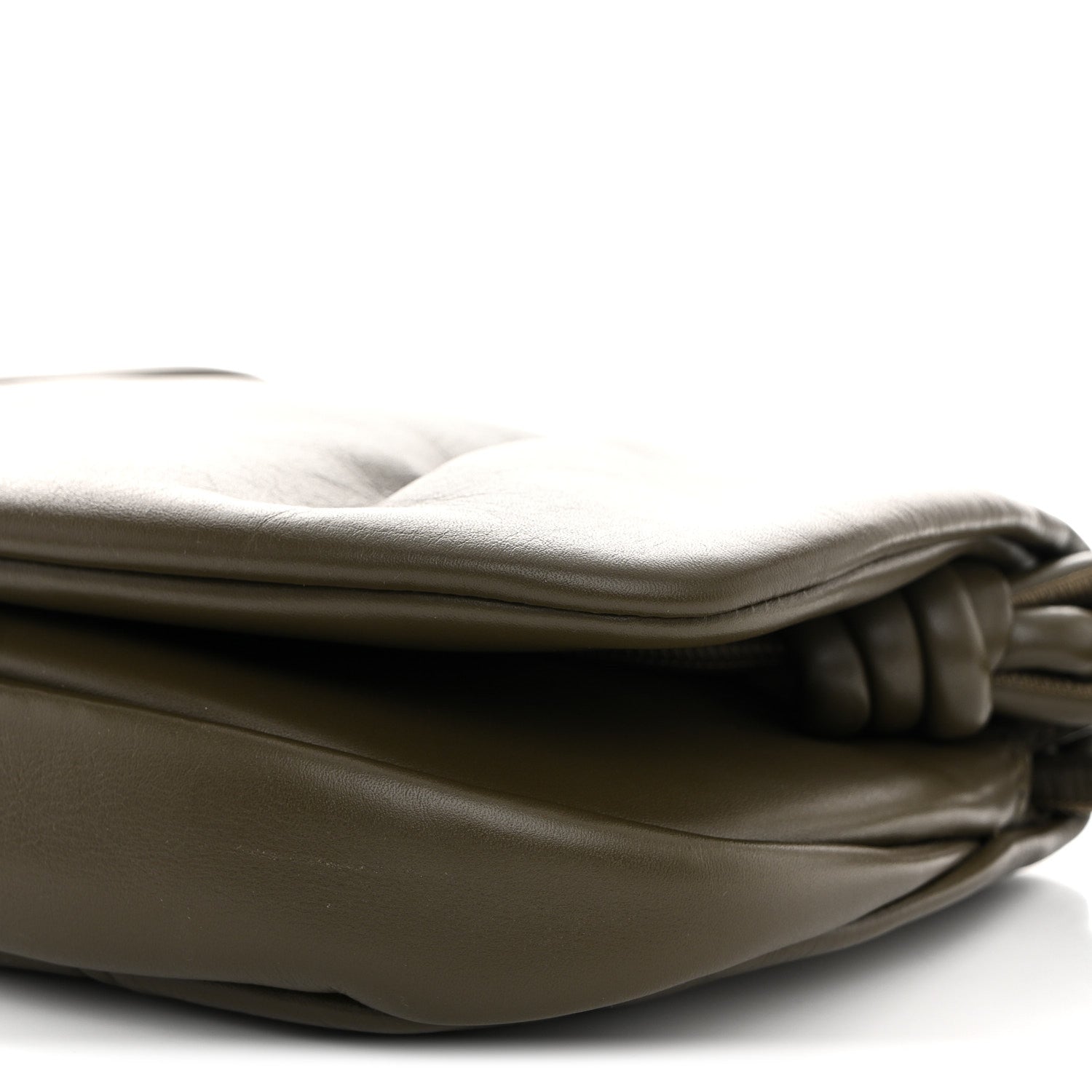 Shiny Nappa Calfskin Paseo Satchel Dark Khaki