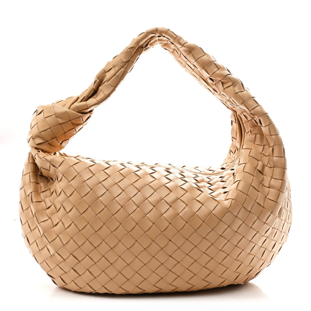 Nappa Intrecciato Small Jodie Hobo Almond