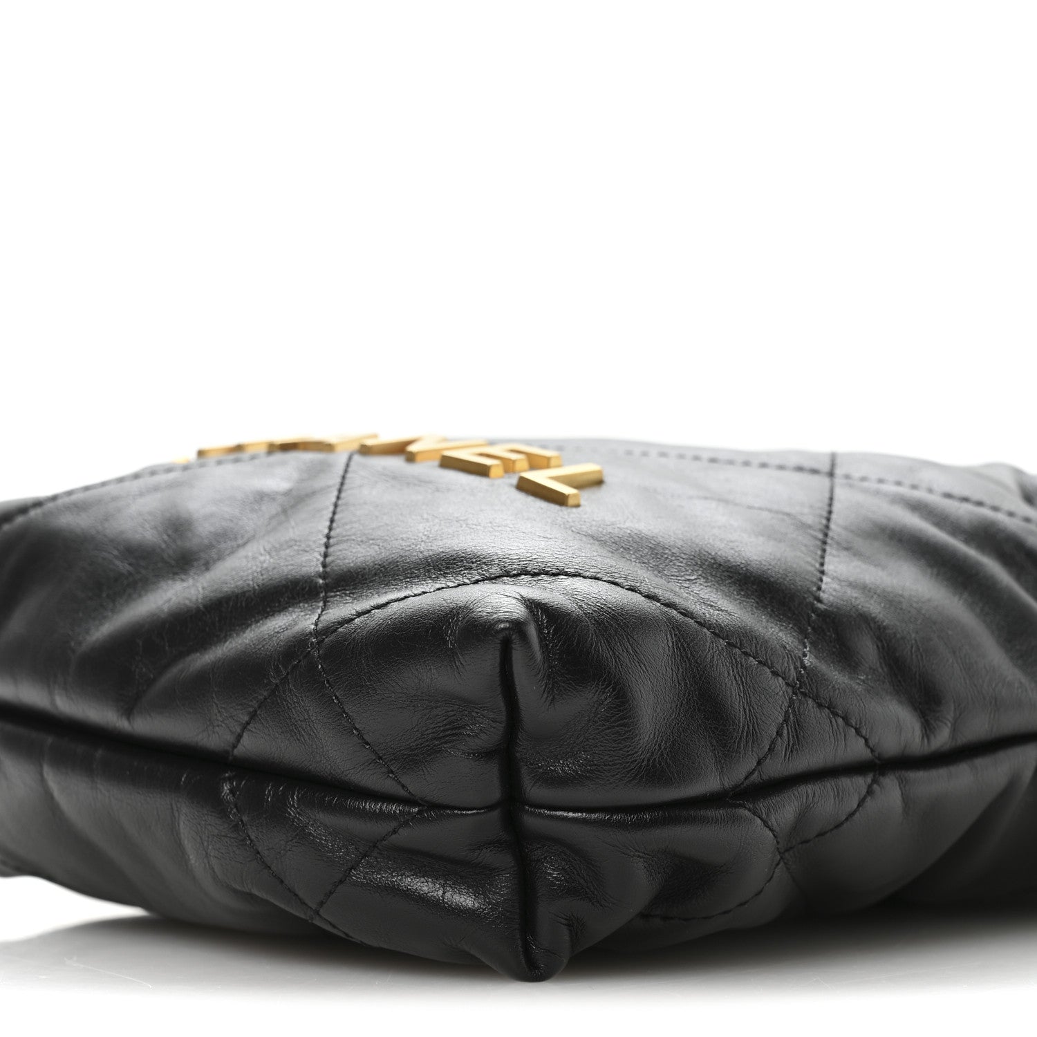 Shiny Calfskin Quilted Mini Chanel 22 Black