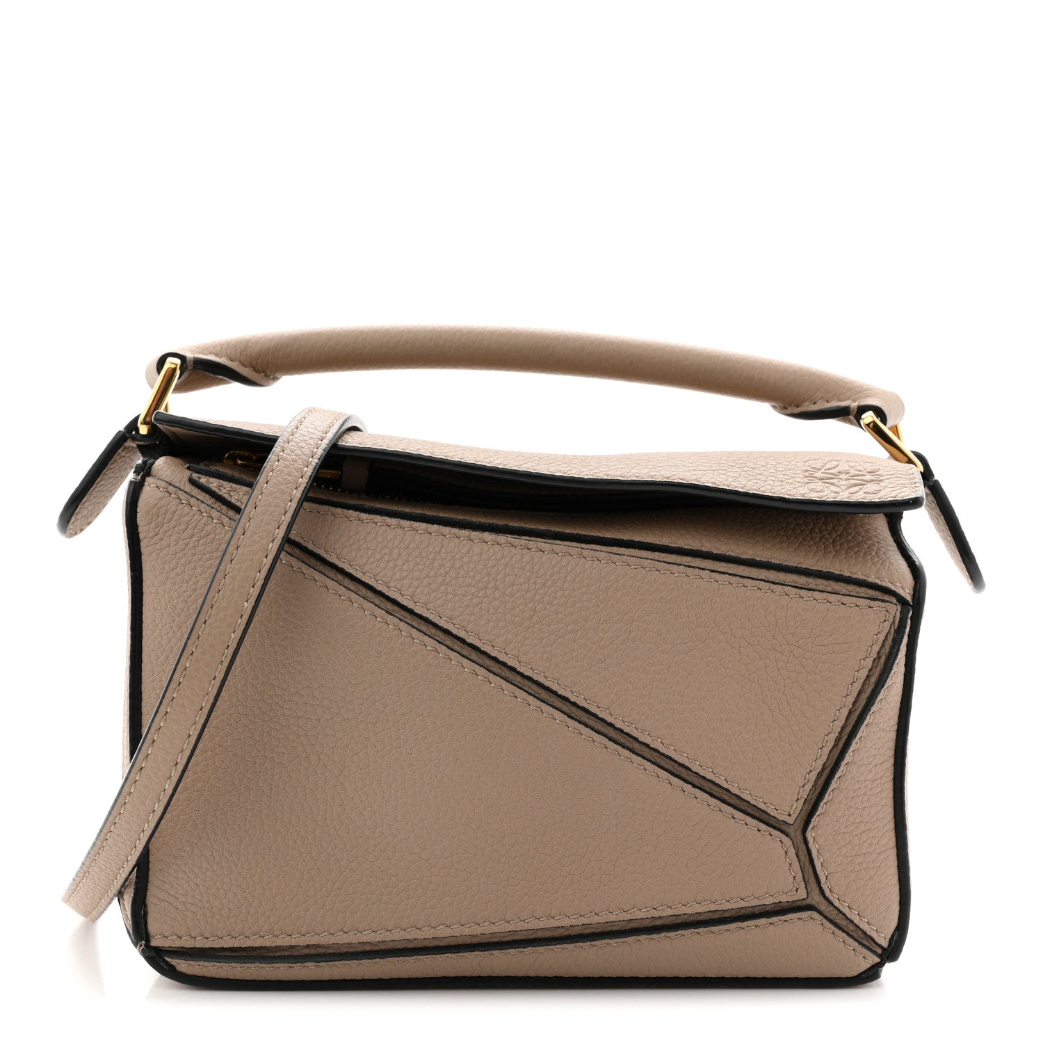 Calfskin Mini Puzzle Bag Sand