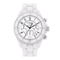 Stainless Steel Ceramic 41mm J12 Chronograph Automatic Watch White