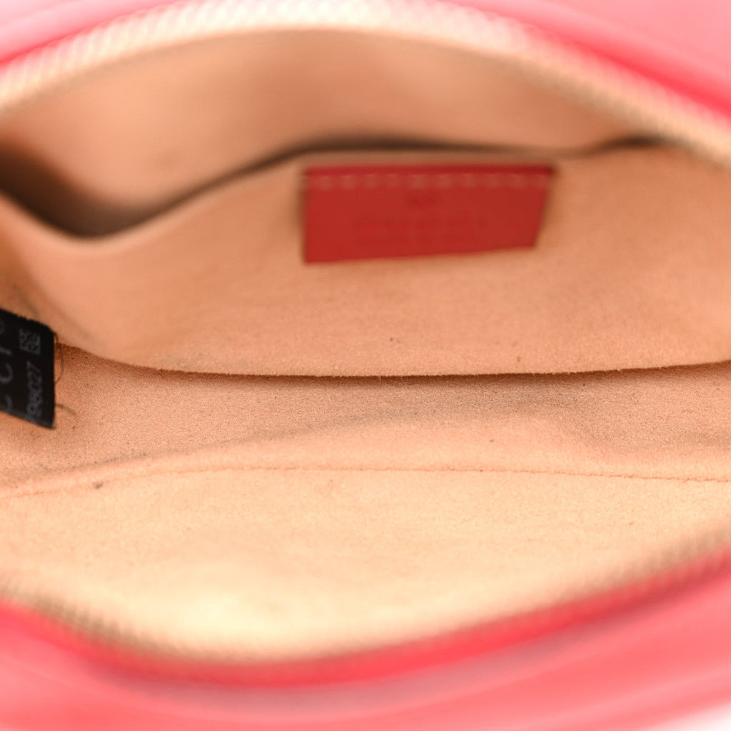 Calfskin Matelasse GG Marmont Belt Bag 85 34 Hibiscus Red