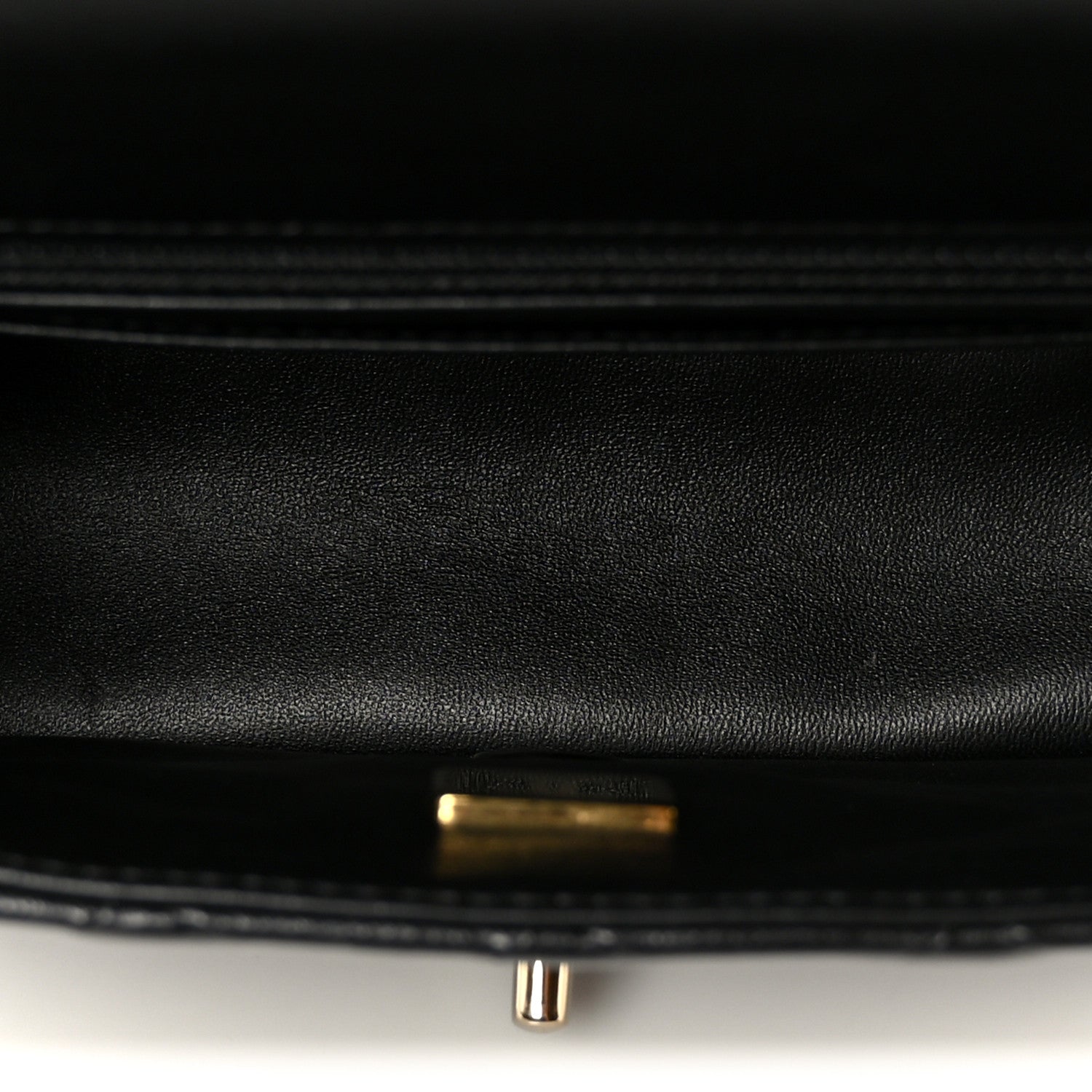 Lambskin Quilted Mini Square Flap Black