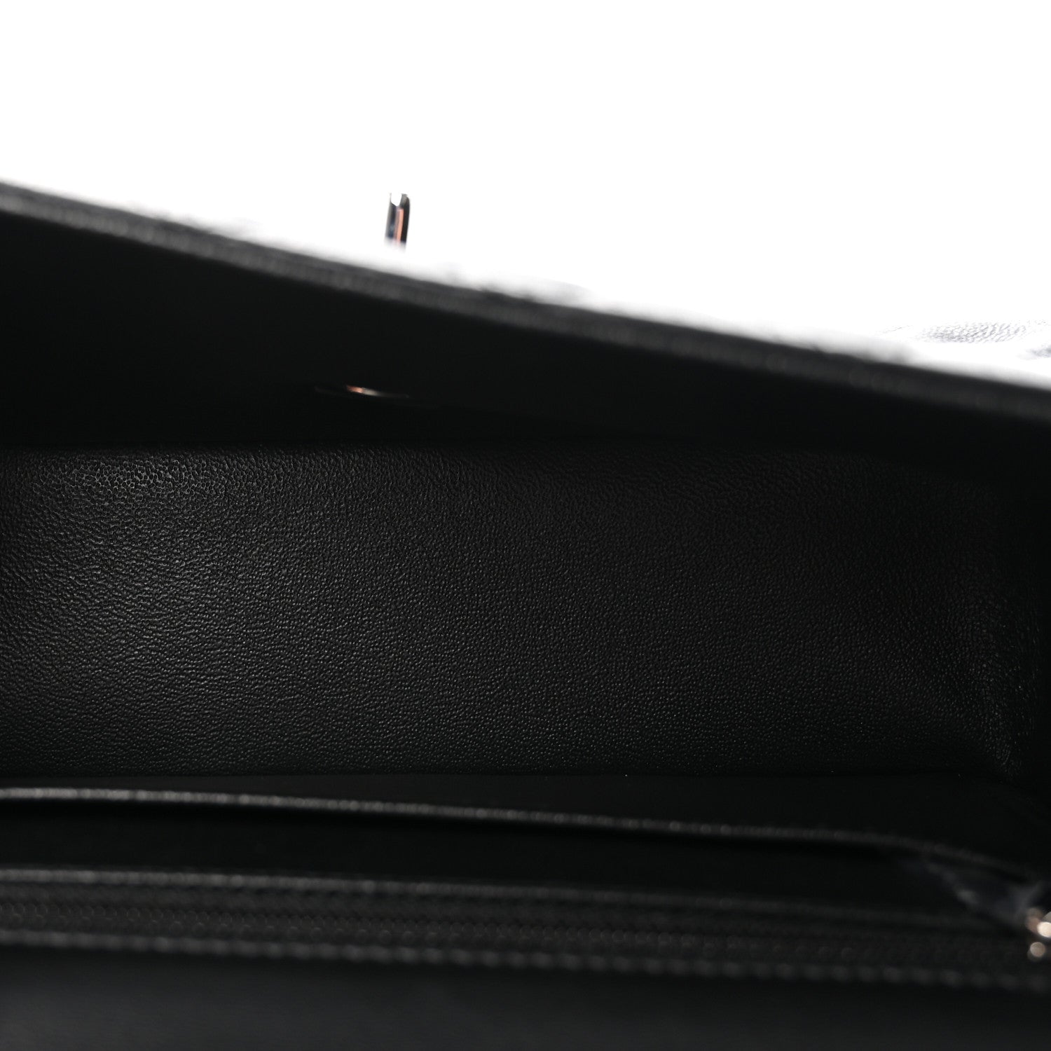 Lambskin Quilted Mini Rectangular Flap Black