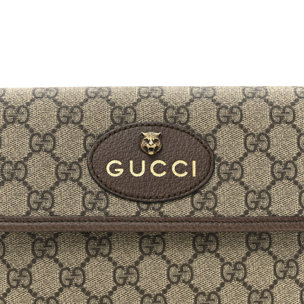 GG Supreme Monogram Neo Vintage Web Belt Bag Brown