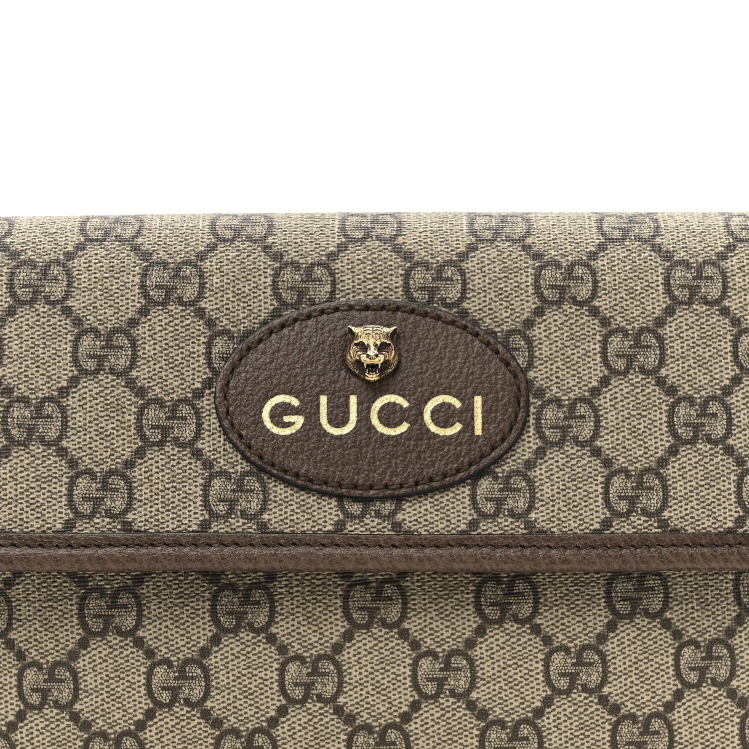 GG Supreme Monogram Neo Vintage Web Belt Bag Brown