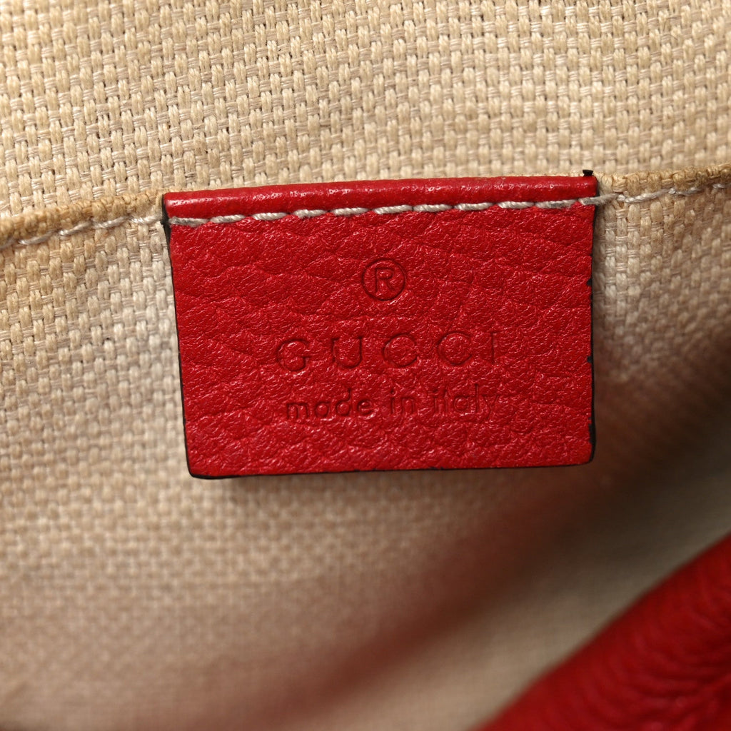 Pebbled Calfskin Small Soho Disco Bag Tabasco Red