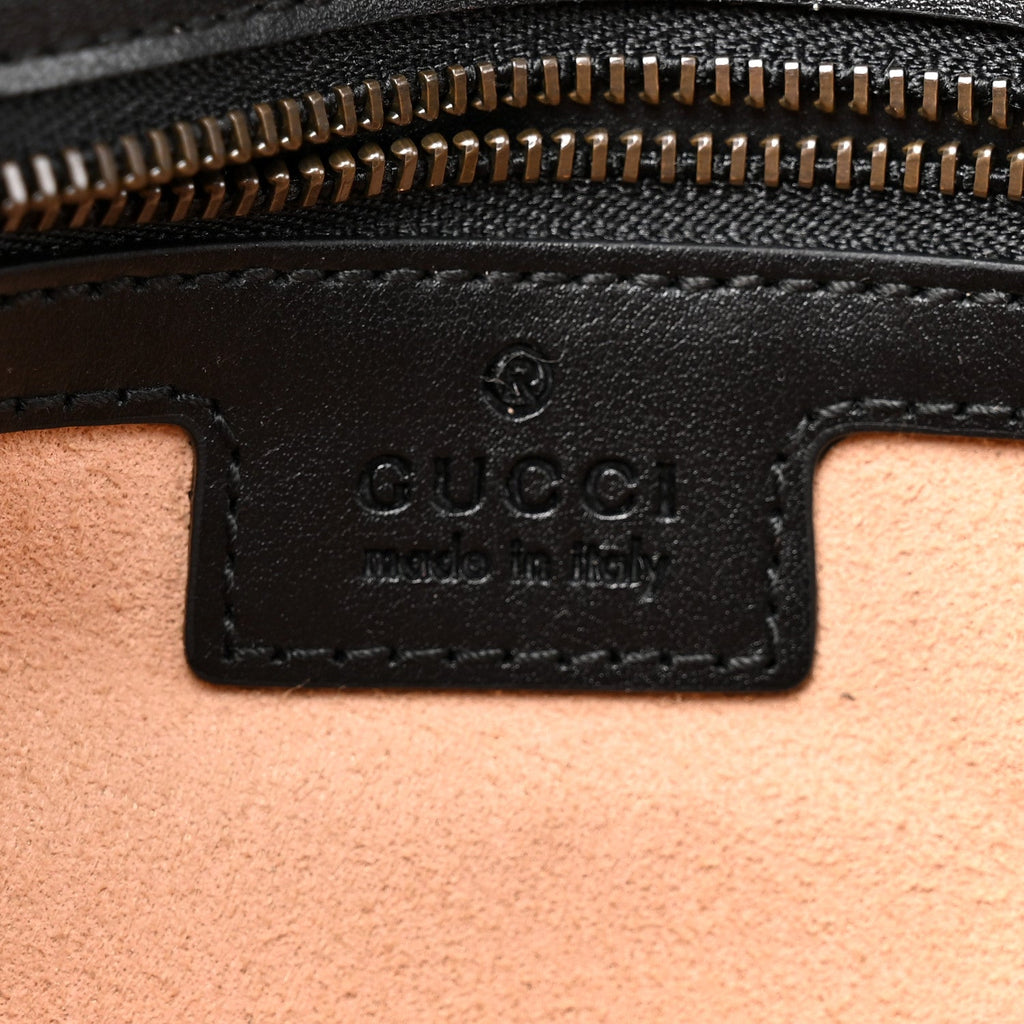 Calfskin Matelasse Small GG Marmont Shoulder Bag Black