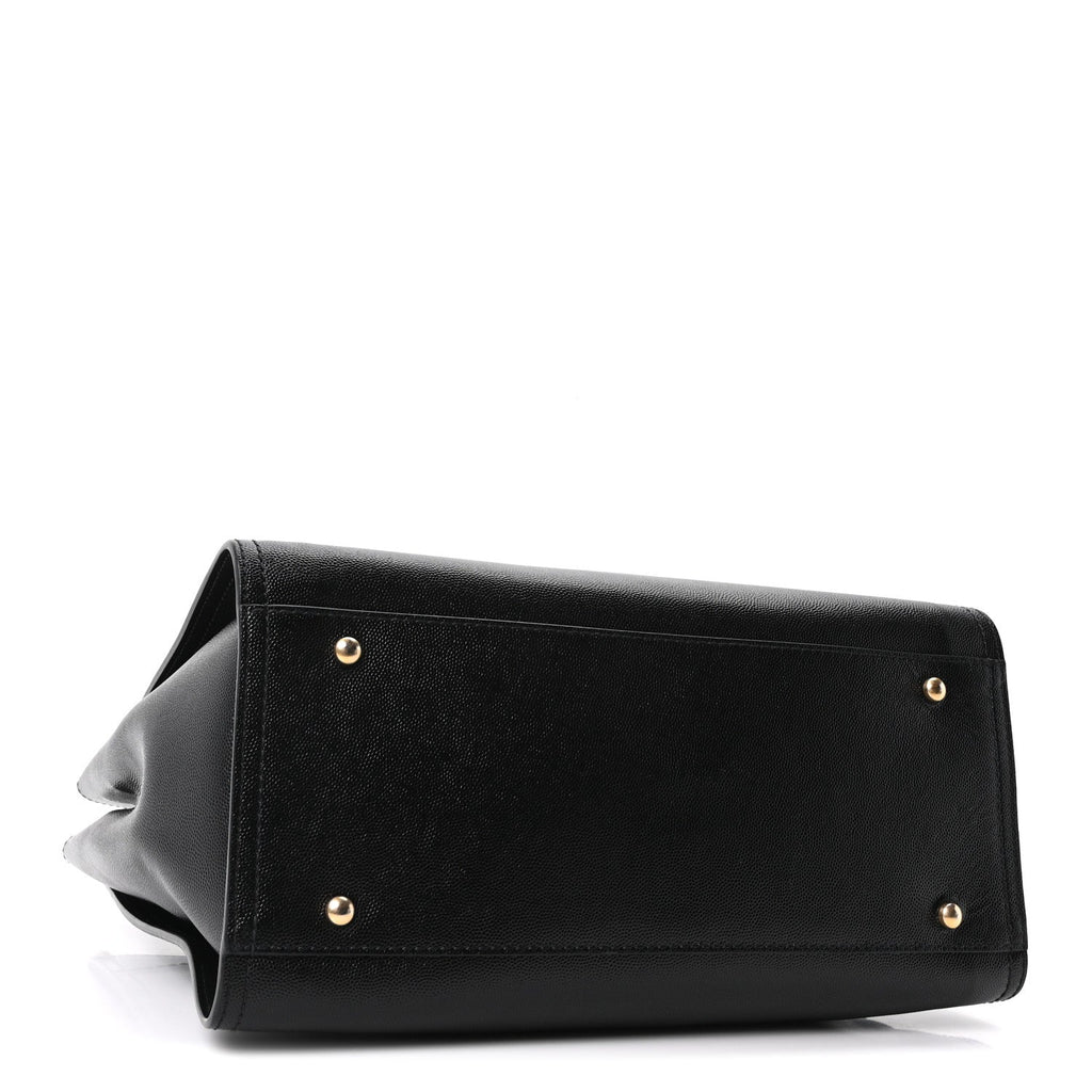 Caviar Small Studded Deauville Tote Black