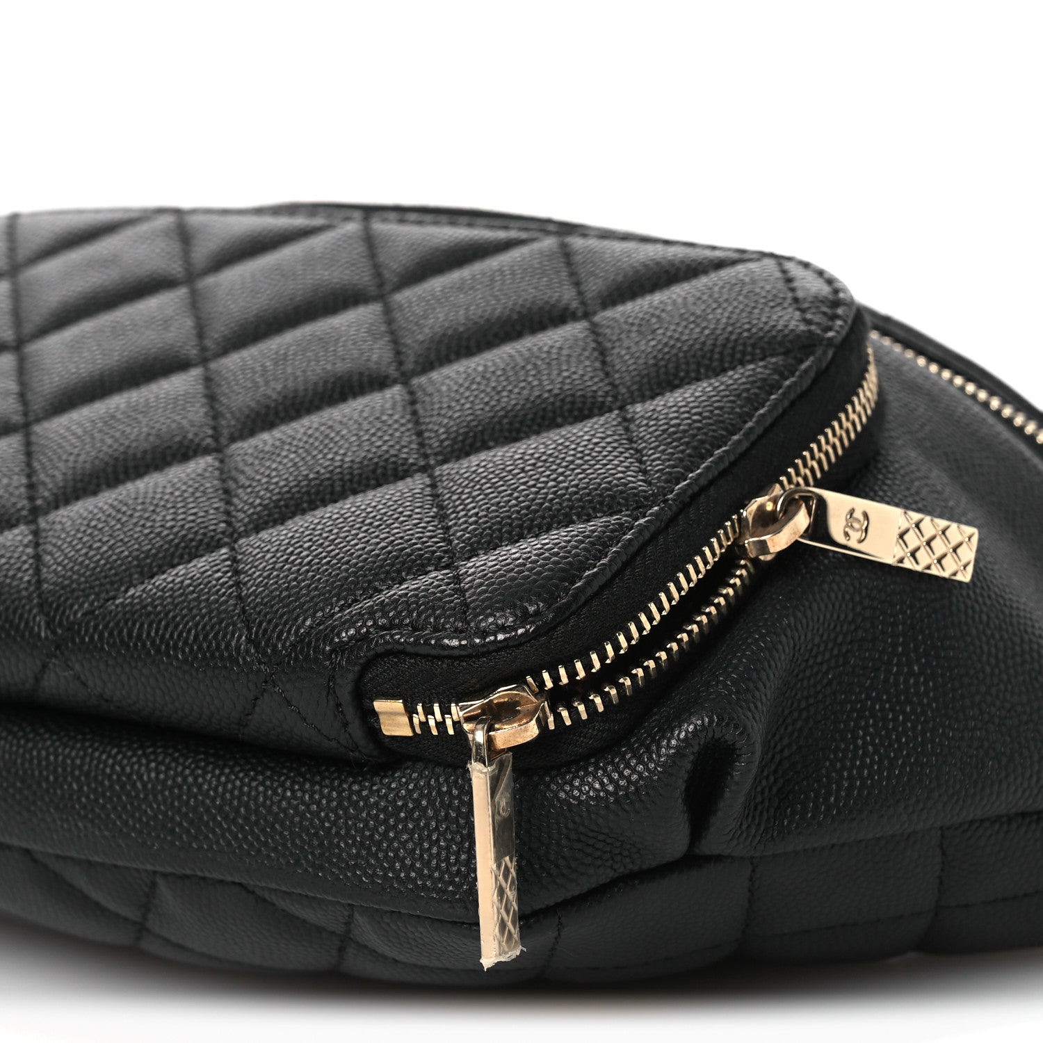 Caviar Quilted Business Affinity Waist Belt Bag Black