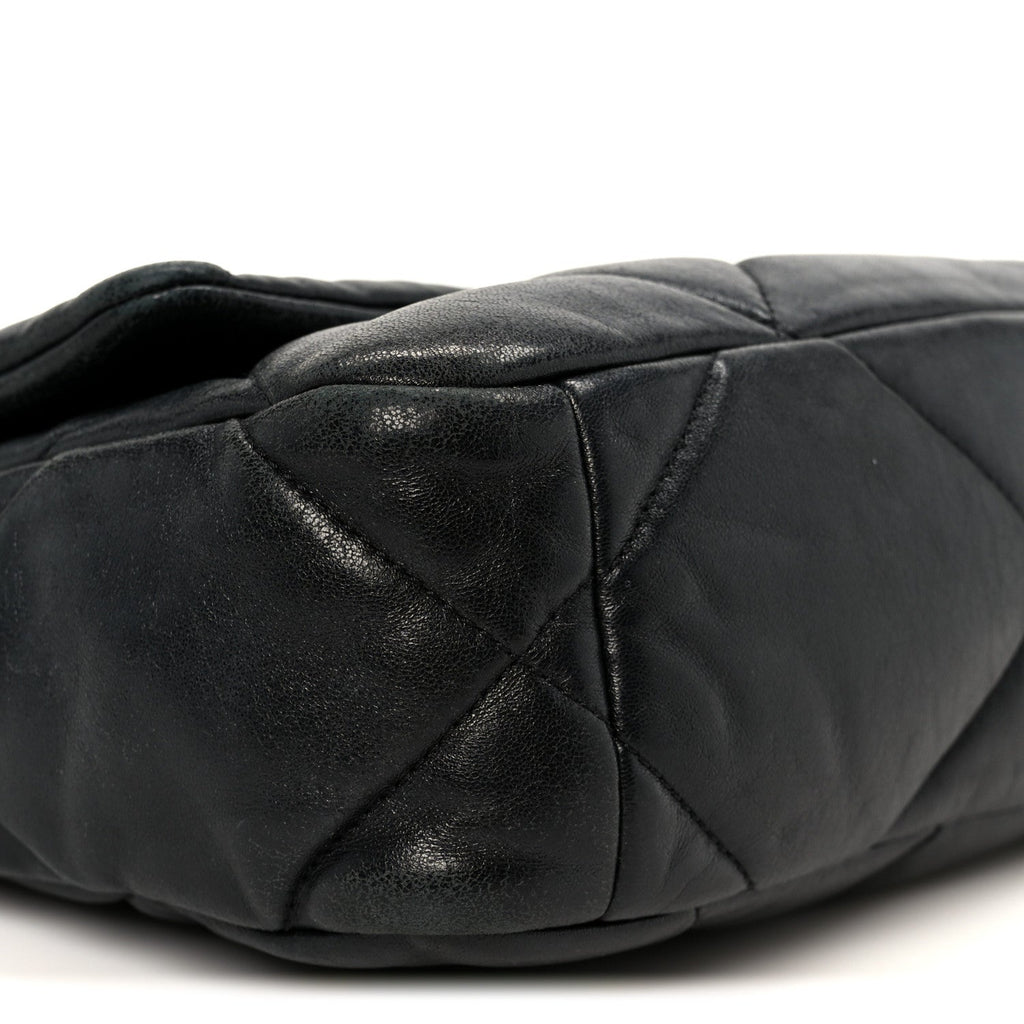 Lambskin Quilted Medium Chanel 19 Flap Black