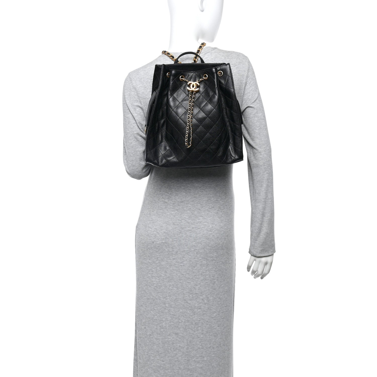 Caviar Quilted Large Chanel 25 Backpack Black