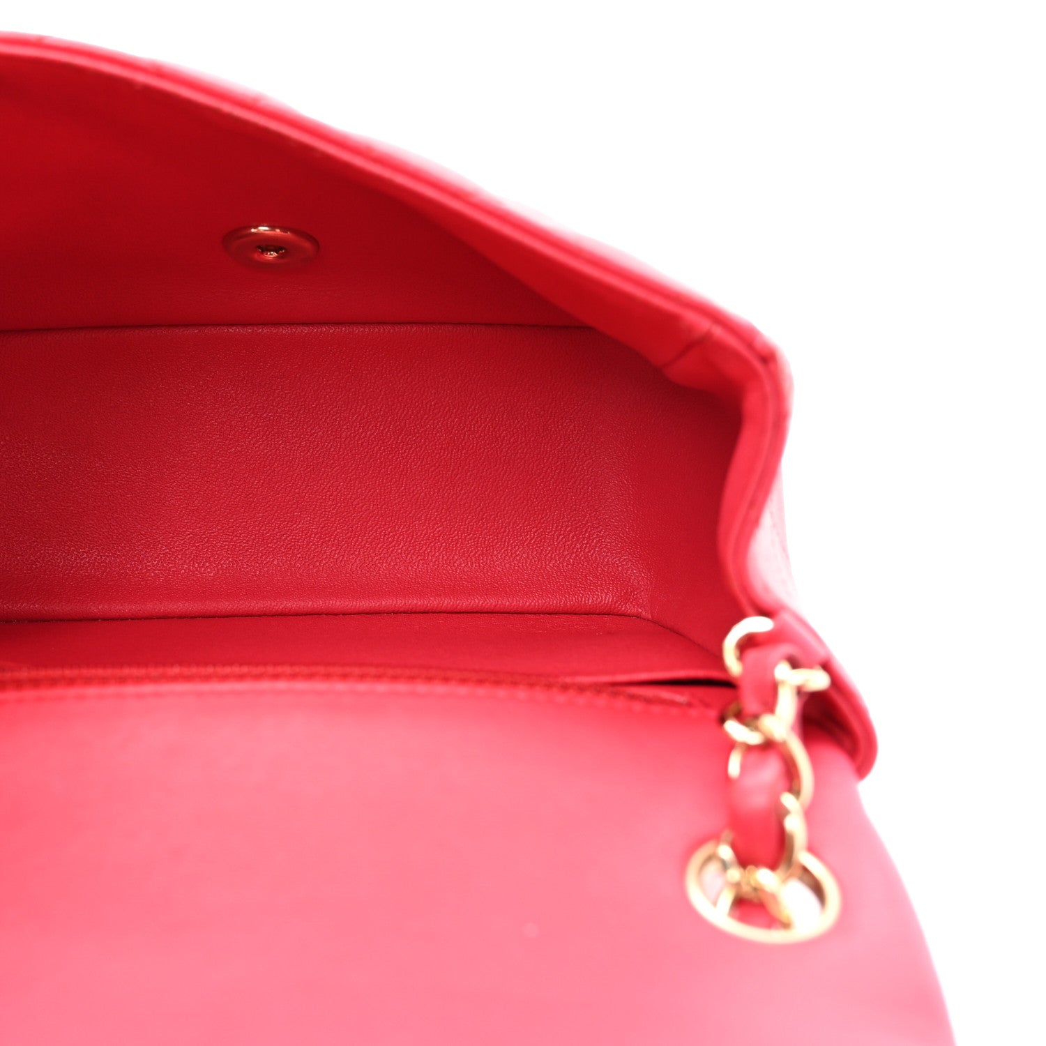 Lambskin Quilted Mini Square Flap Dark Pink