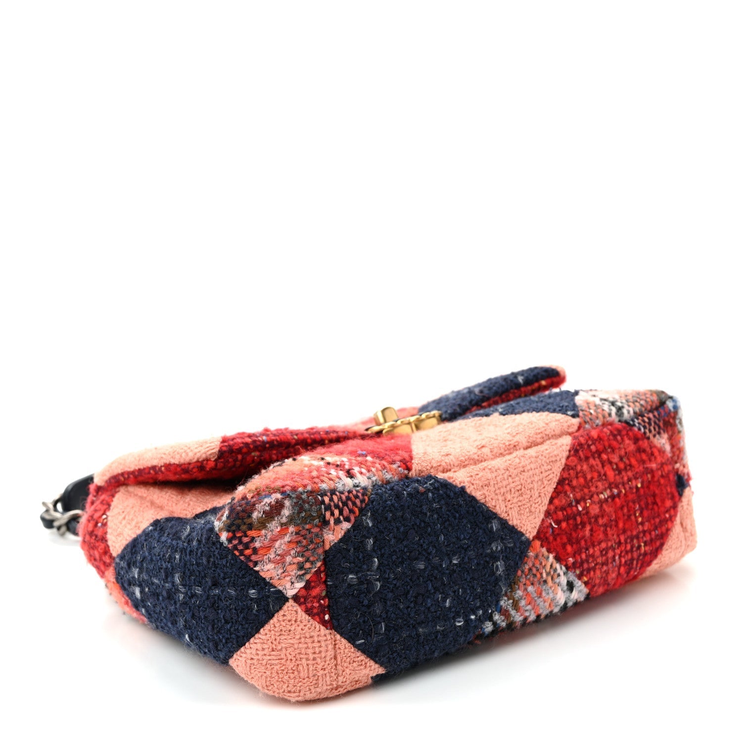 Tweed Quilted Medium Chanel 19 Flap Red Navy Multicolor