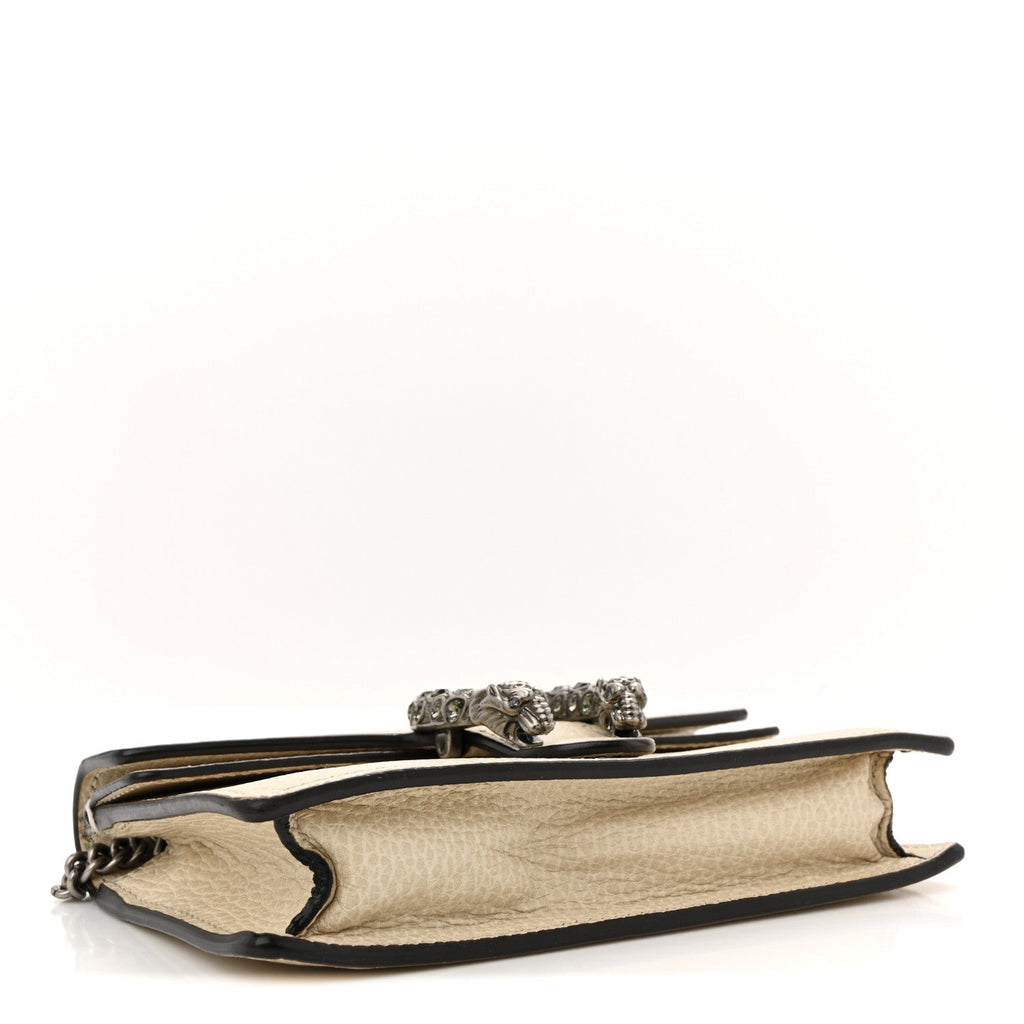 Dollar Calfskin Crystal Super Mini Dionysus Shoulder Bag Mystic White Black Diamond
