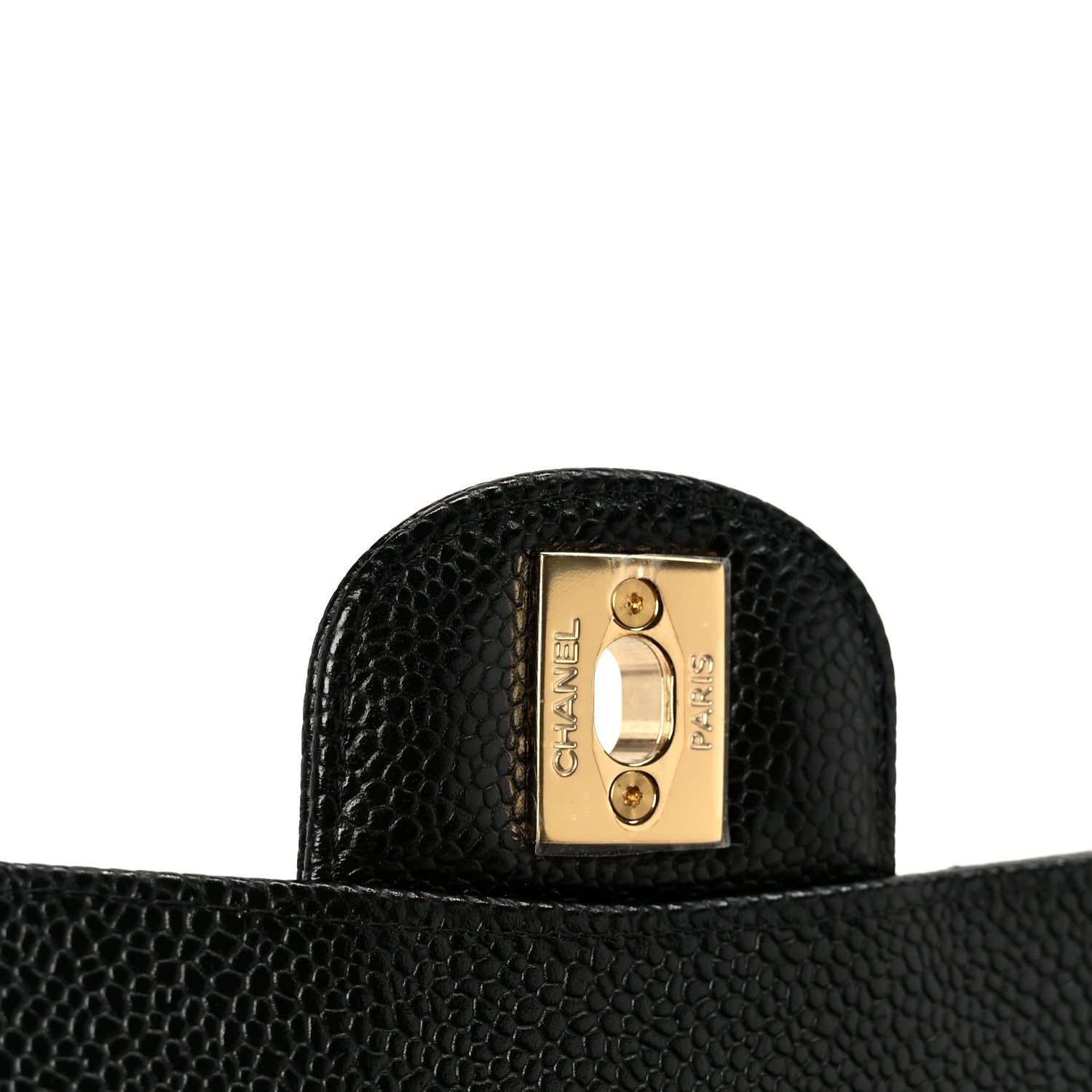 Caviar Quilted Small Double Flap Black