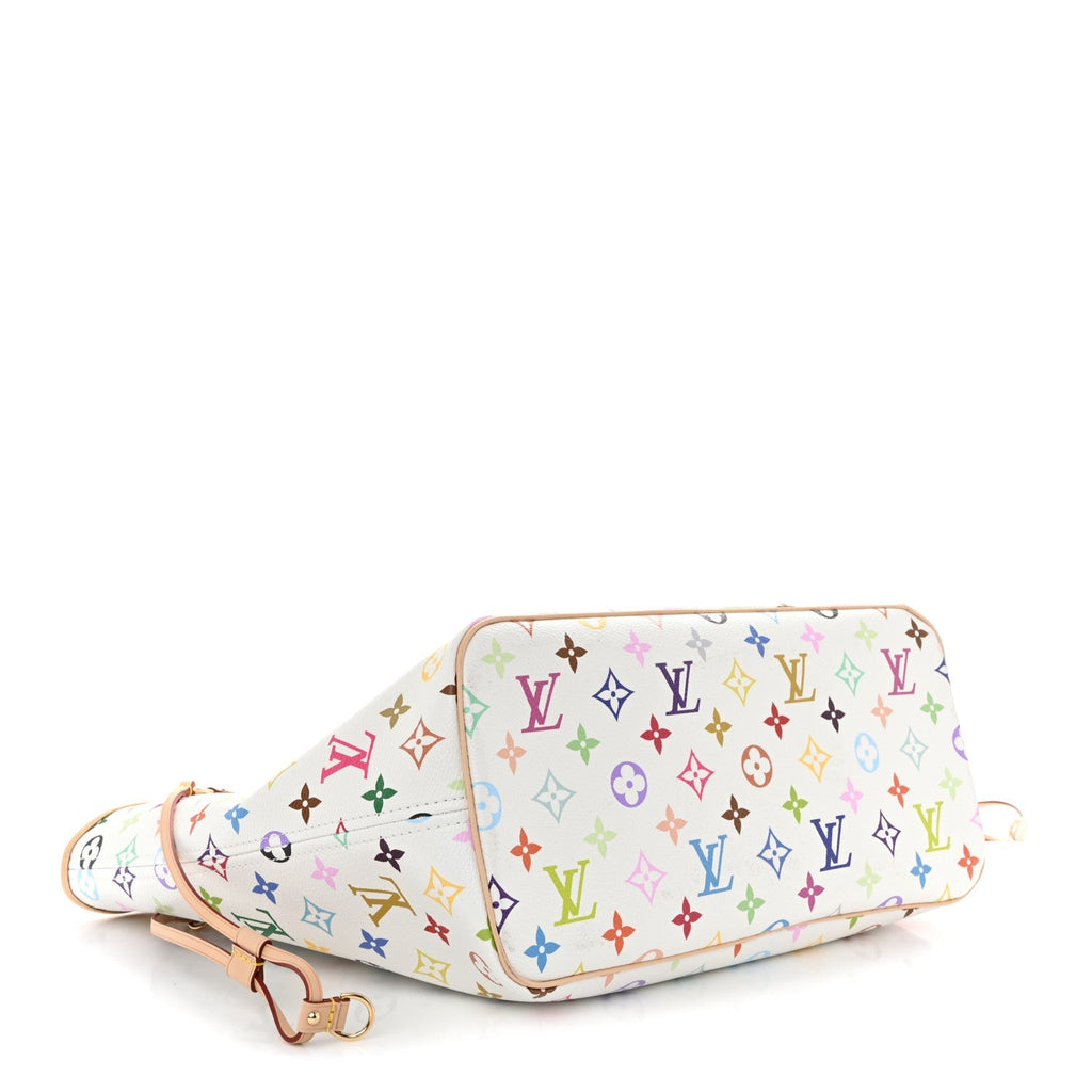 LV X TM Monogram Multicolor Neverfull MM White