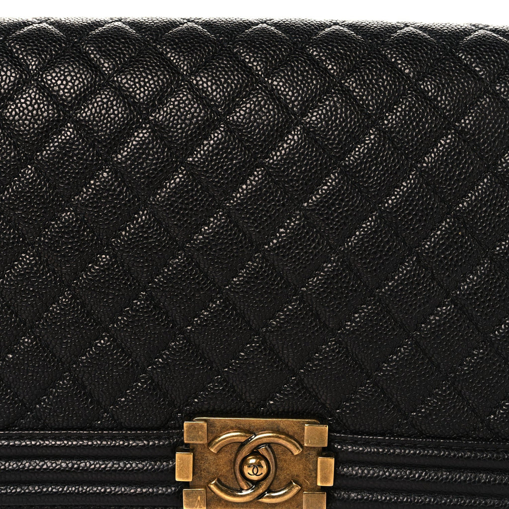 Caviar Quilted New Medium Boy Flap Black