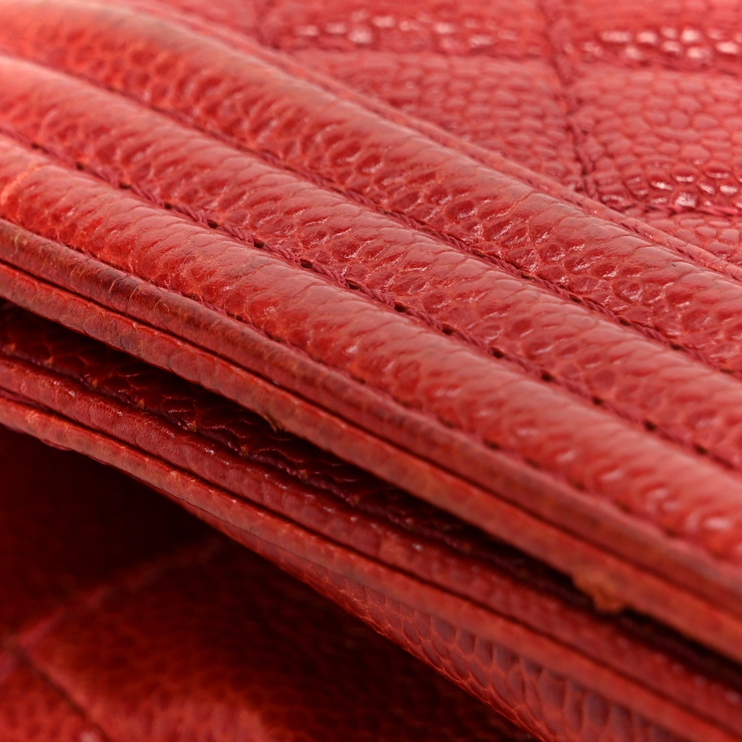 Caviar Quilted New Medium Boy Flap Dark Red