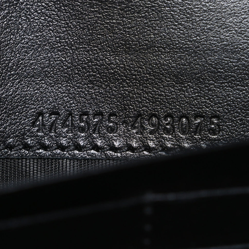 Calfskin Matelasse GG Marmont Chain Wallet Black