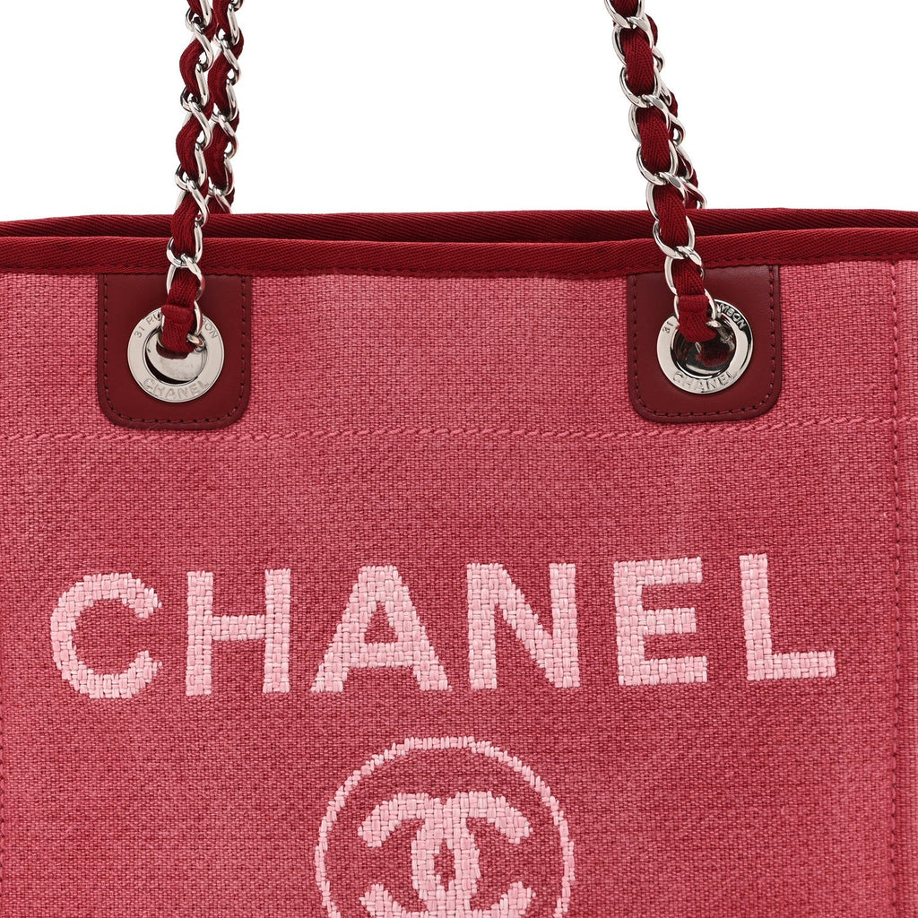 Canvas Mini Deauville Tote Red