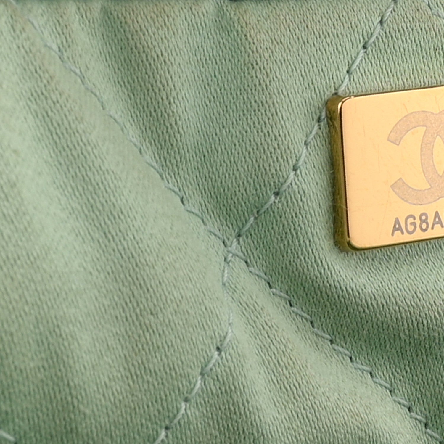 Shiny Calfskin Quilted Small Chanel 22 Light Green